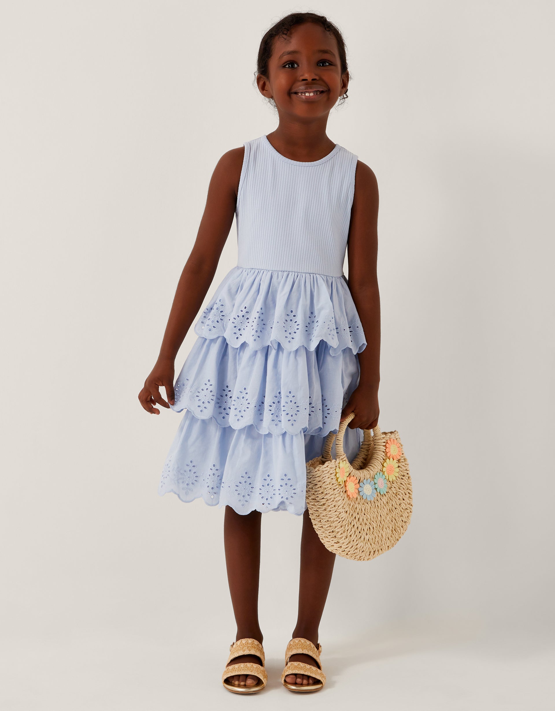 HALJINA - RIB 2IN1 BRODERIE SKIRT D