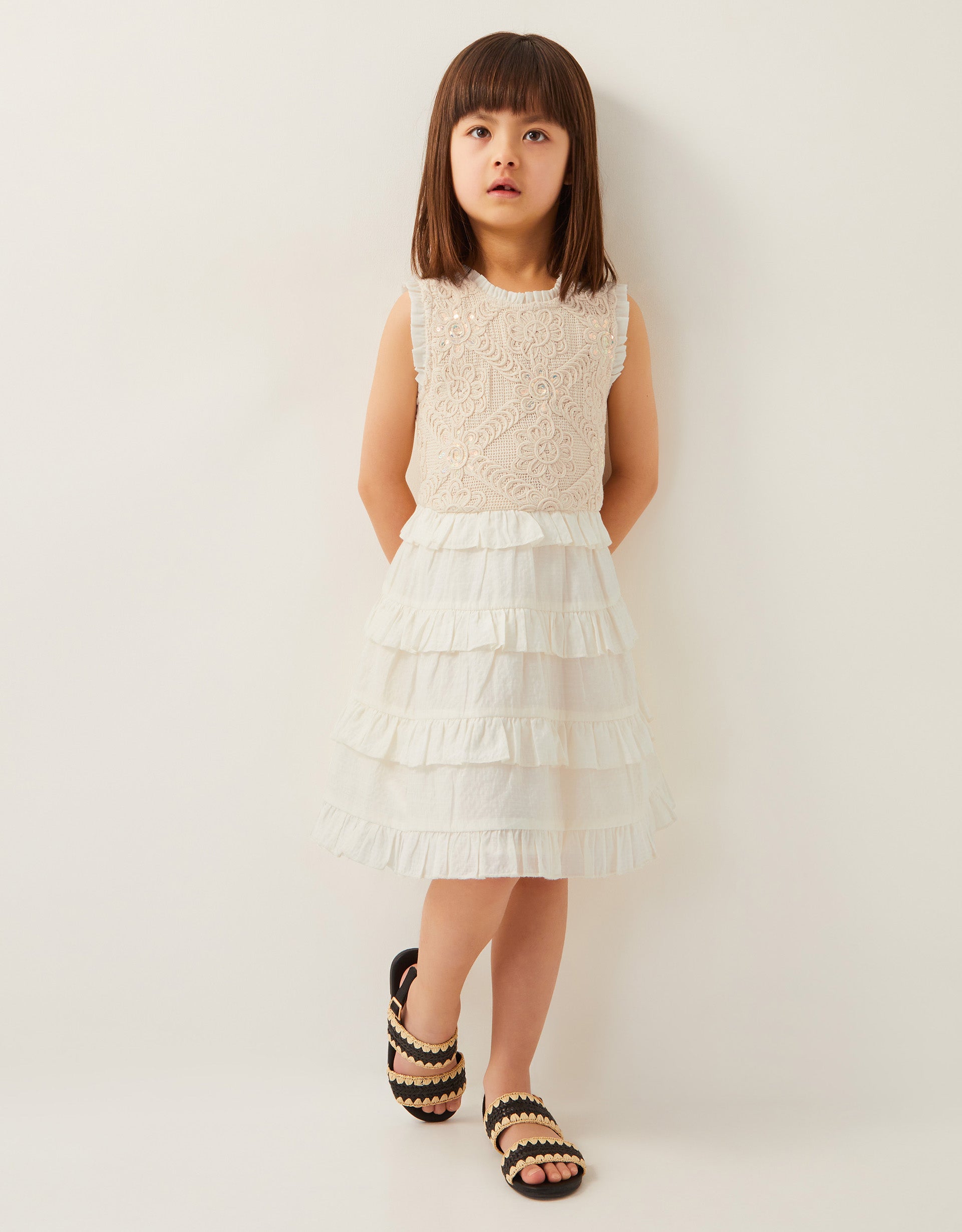 HALJINA - CROCHET YOKE WITH RUFFLE