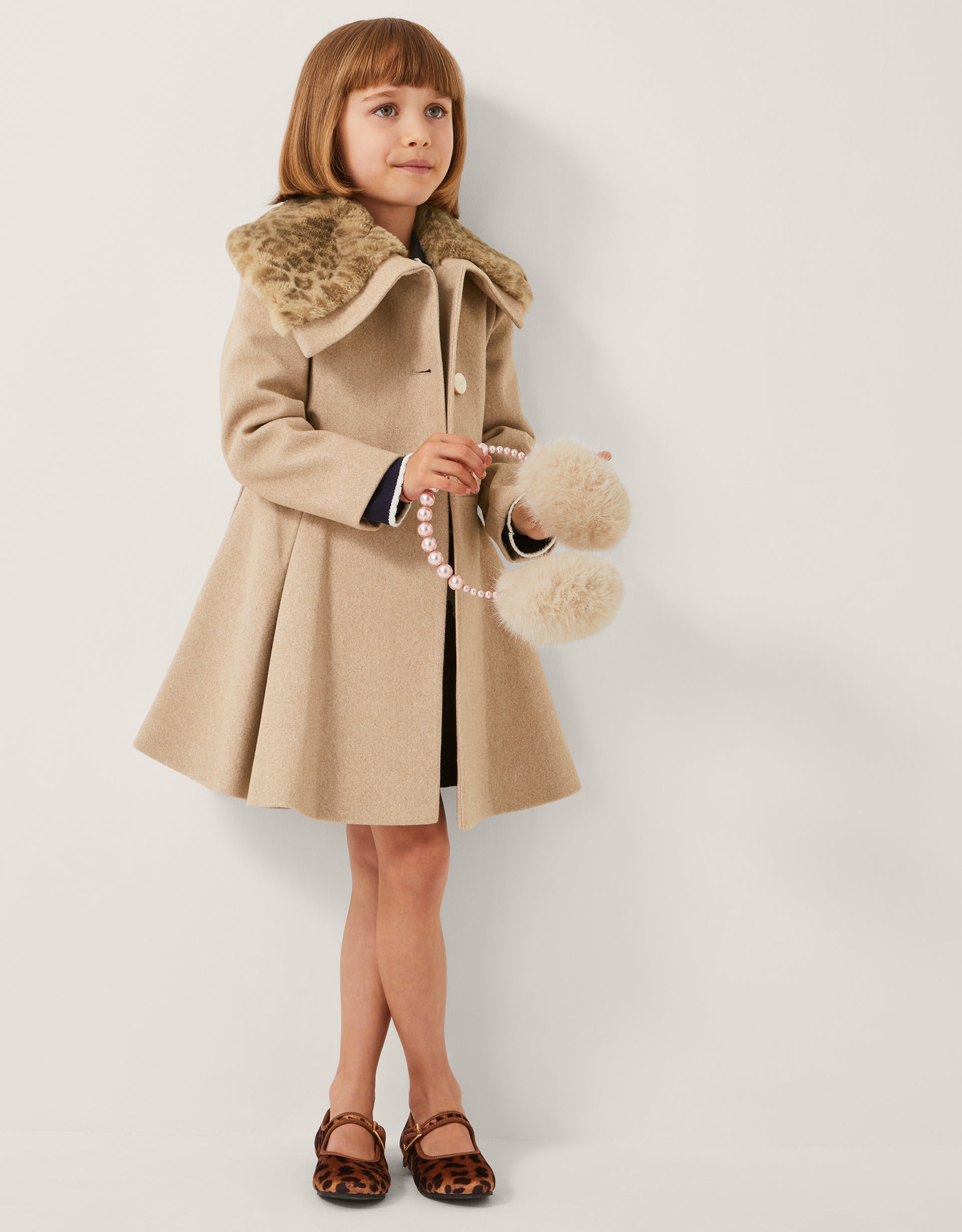 KAPUT - OATMEAL LEOPARD COAT