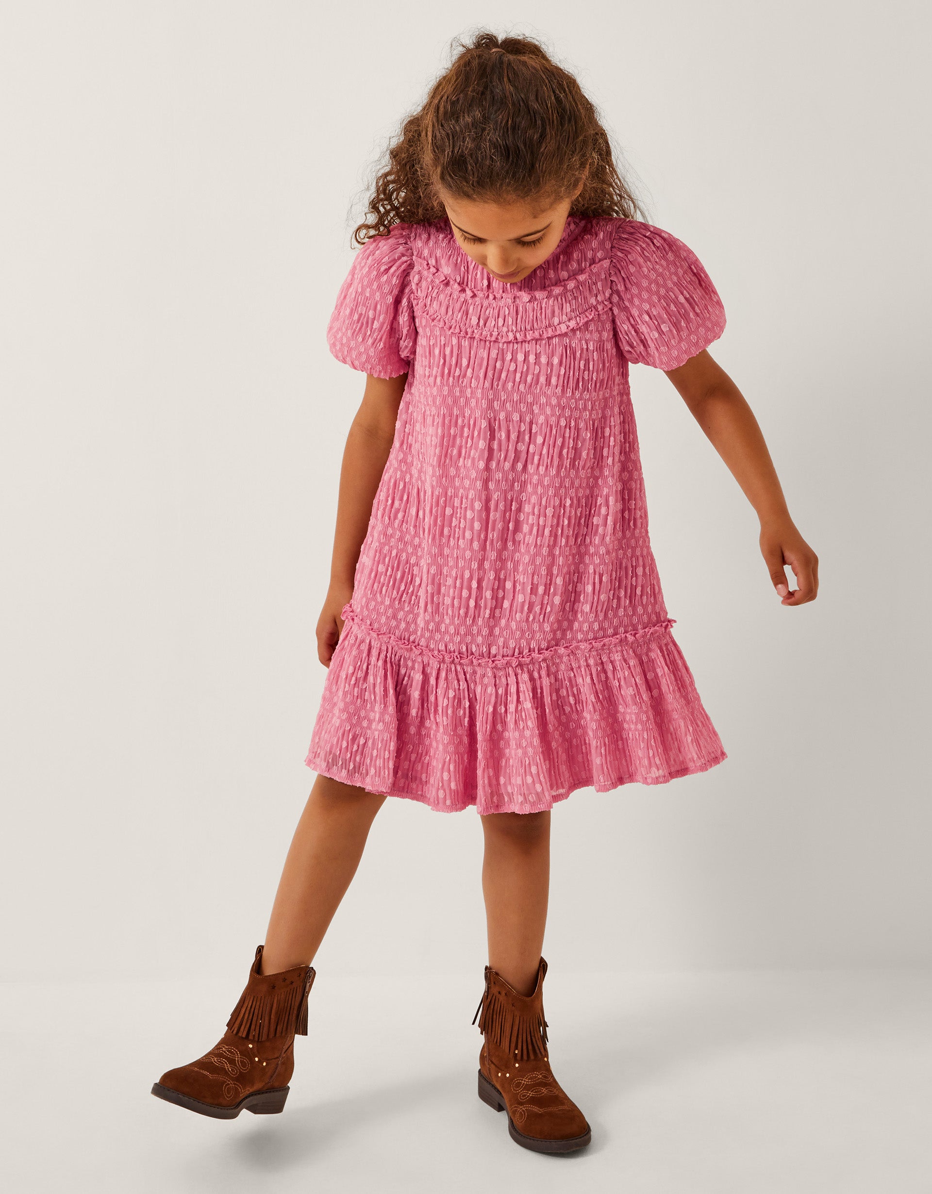 HALJINA - DOBBY TEXTURED DRESS