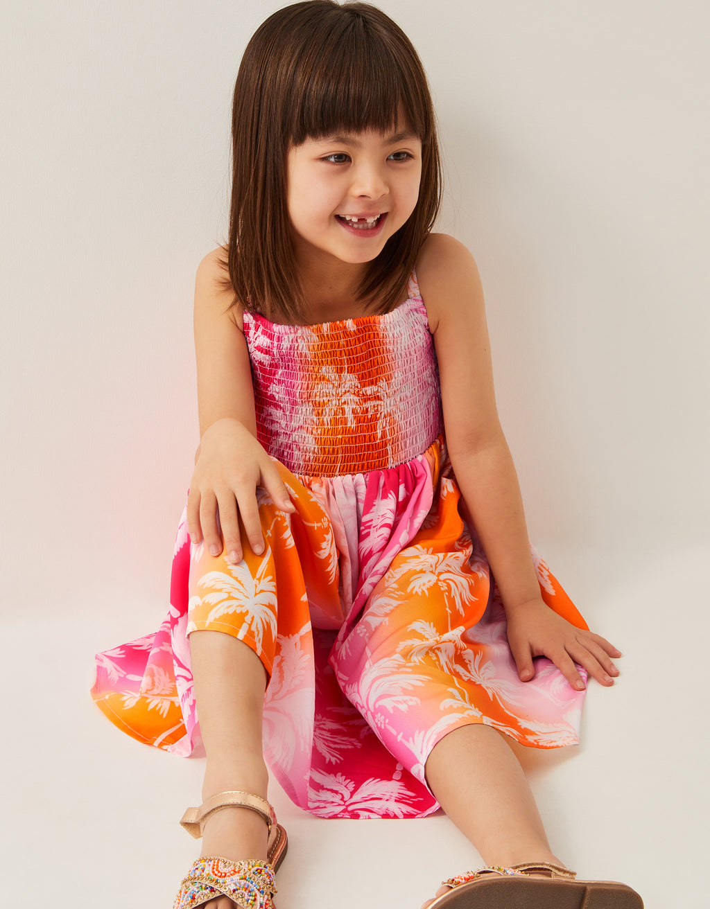 HALJINA - SUNSET OMBRE PALM SHIRRED