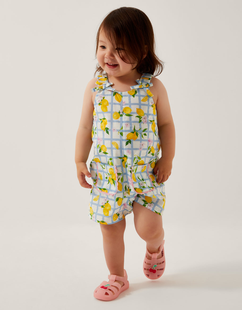 KOMBINEZON - BABY LEMON PRINT TILE ROM