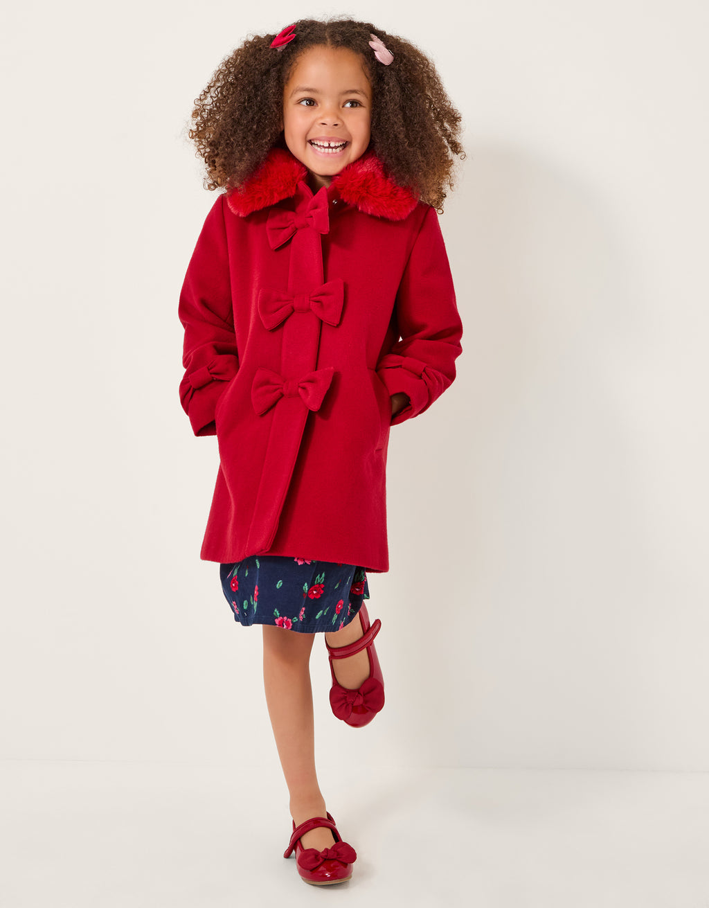 KAPUT - BOW FUR SWING COAT