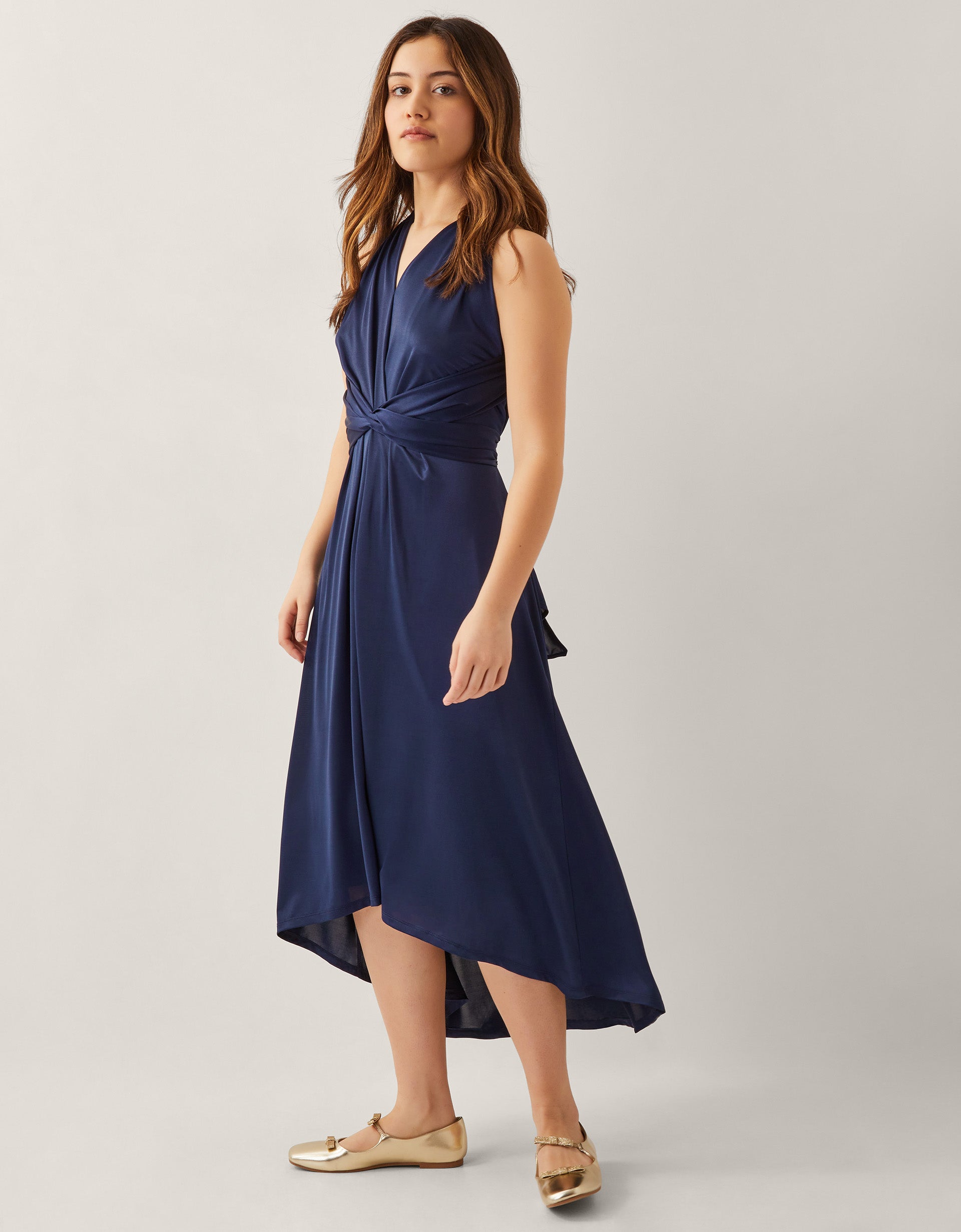 HALJINA - TIA TWIST FRONT PROM DRES