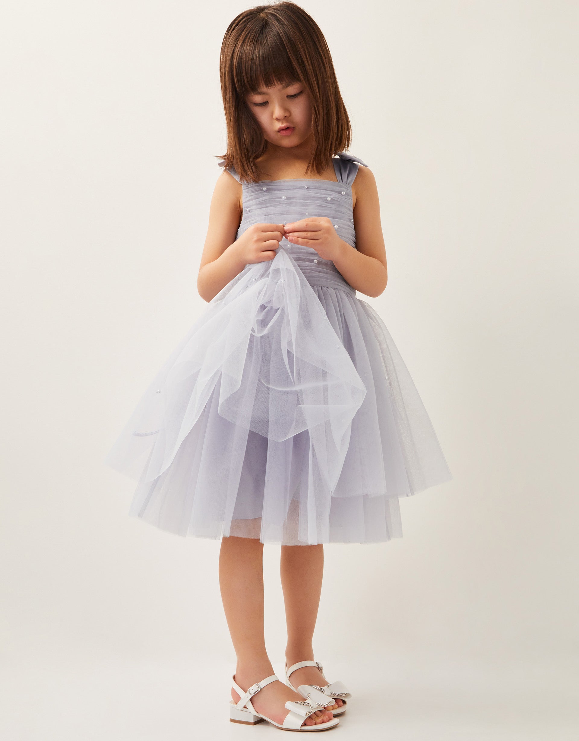 HALJINA - OLIVIA RUCHED PEARL TRIM