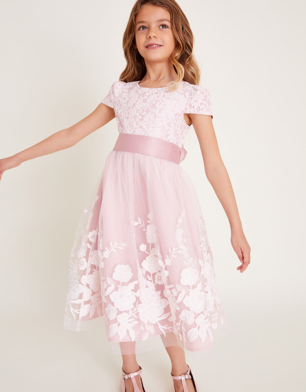 HALJINA - SORCHA EMB LACE MAXI DRES