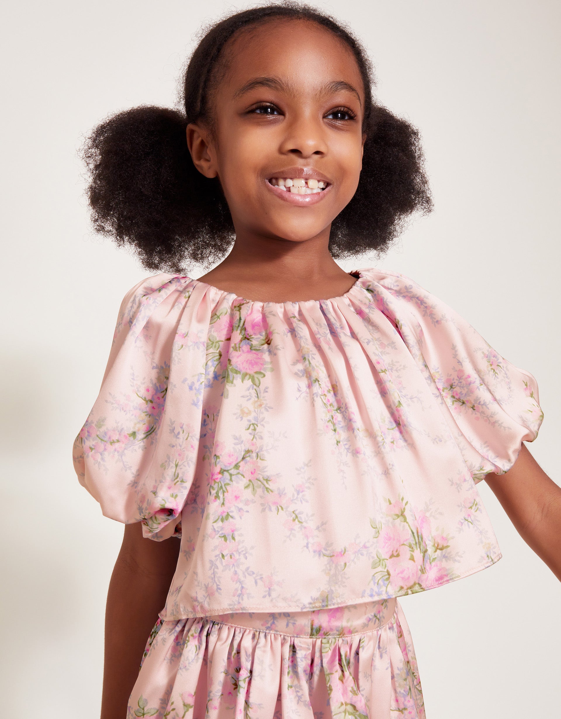 BLUZA - ESME ROSE SATIN PUFF TOP