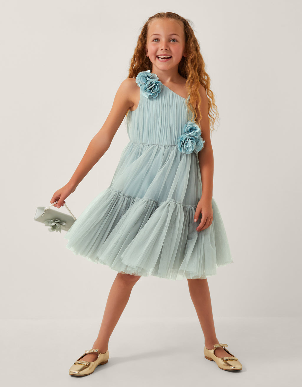 HALJINA - RUBY TULLE ASYM DRESS