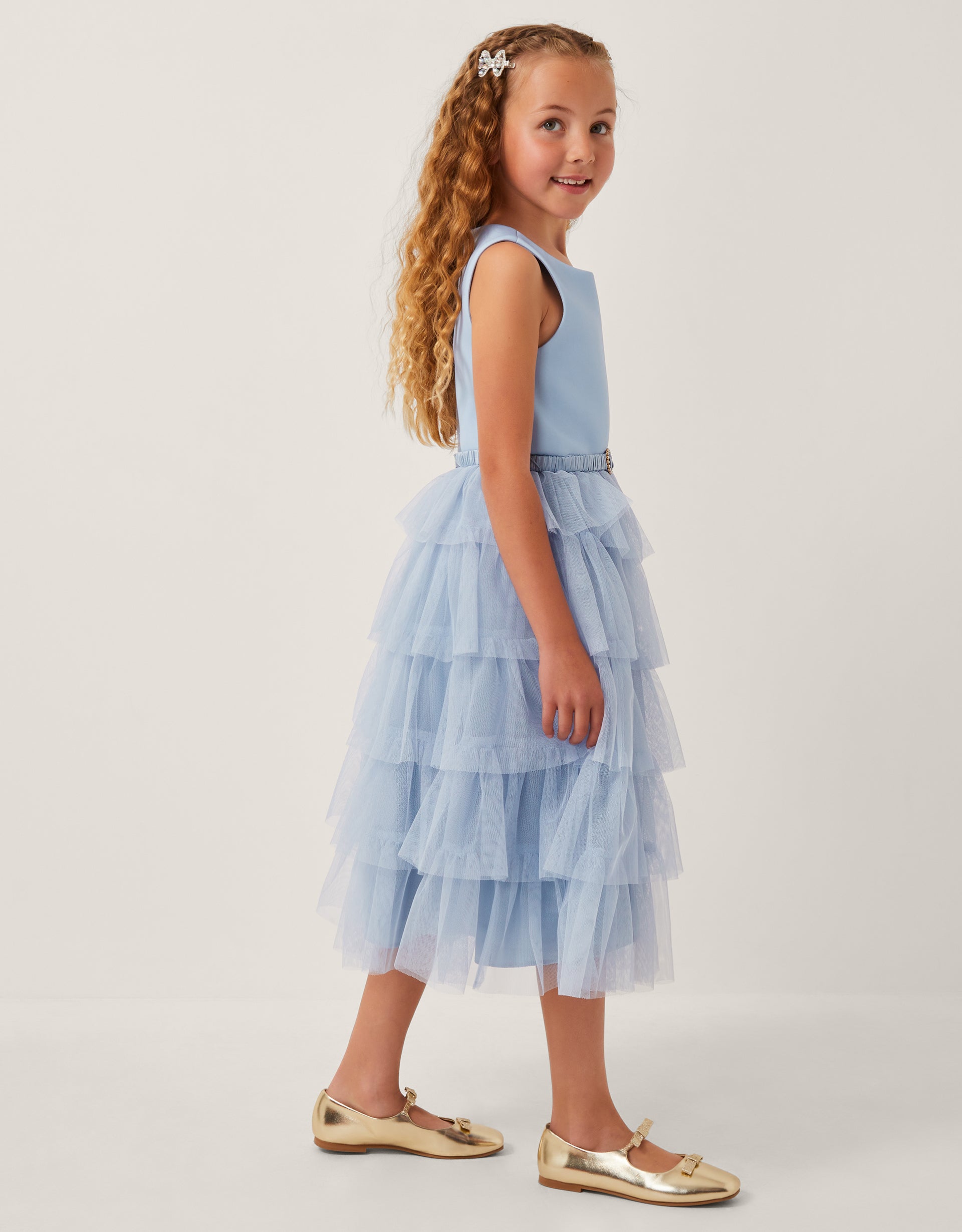 HALJINA - SCUBA BELTED RUFFLE DRESS