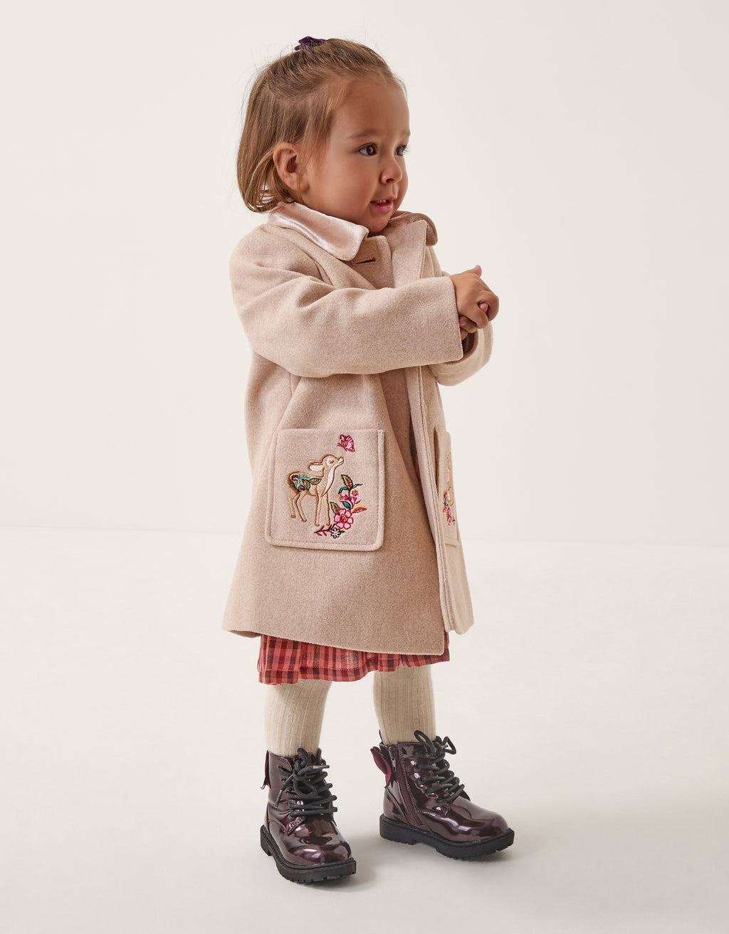 KAPUT - BABY OATMEAL EMB COAT
