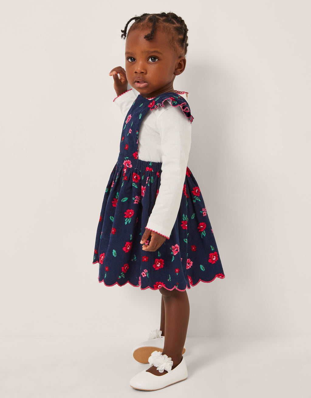 SET - BABY FLORAL CORD PINNY