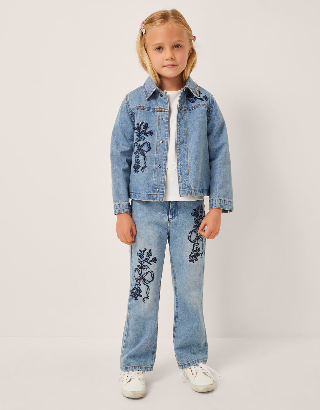 TEKSAS JAKNA - BOW DENIM BOMBER