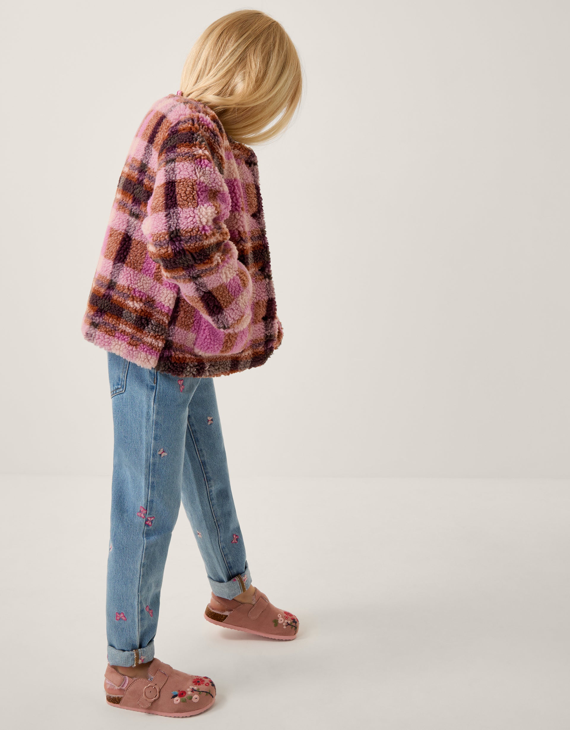 JAKNA - CHECK BORG JACKET