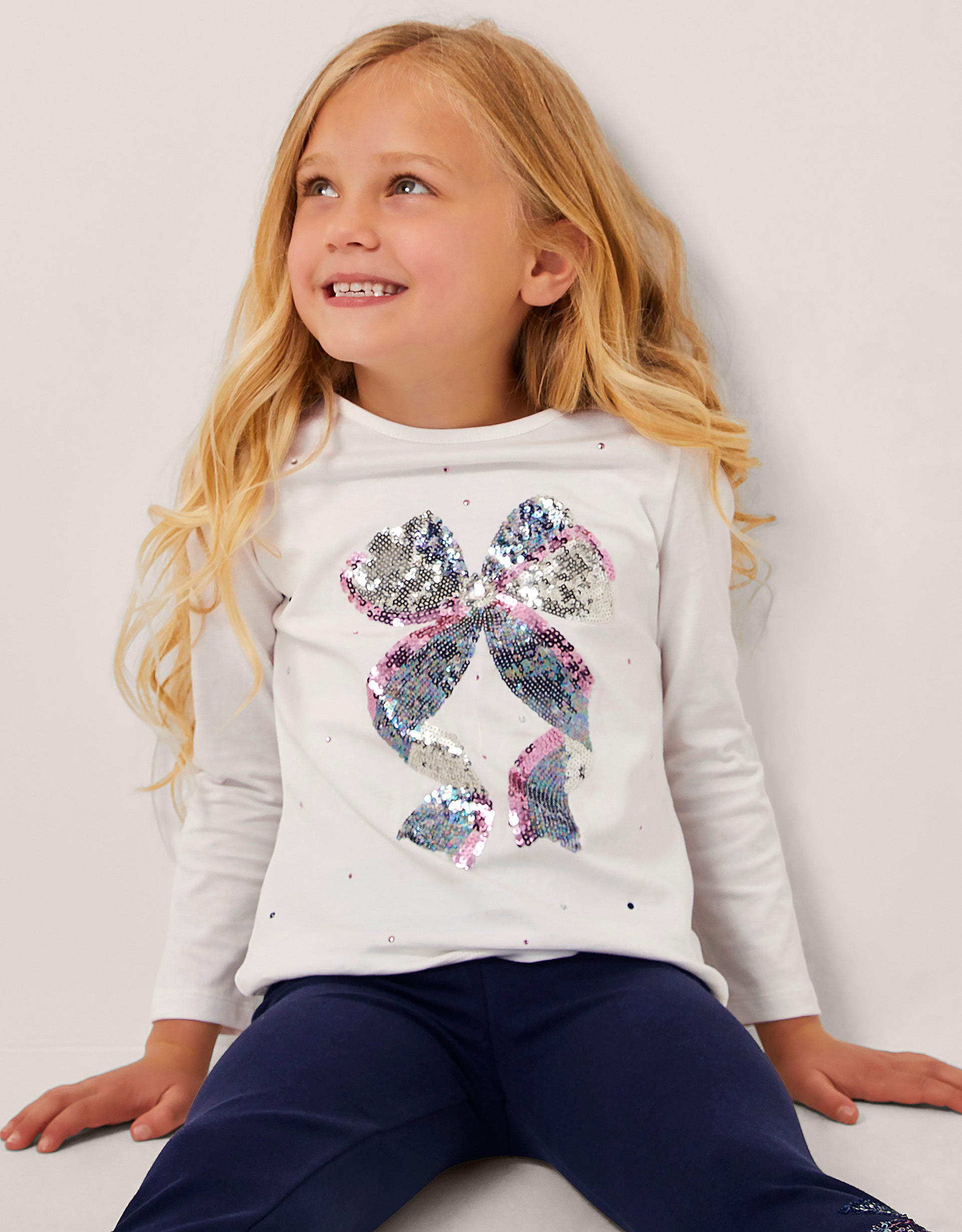 MAJICA - BOW EMB LS TEE