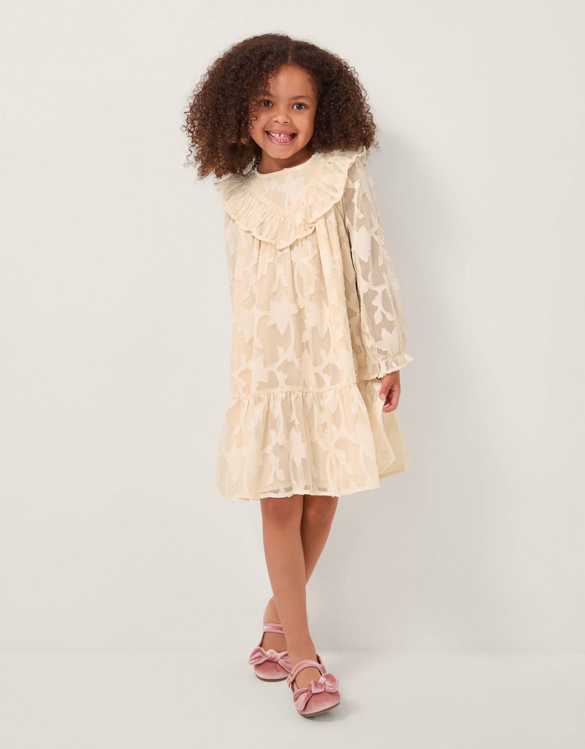 HALJINA - BURNOUT FRILL  DRESS