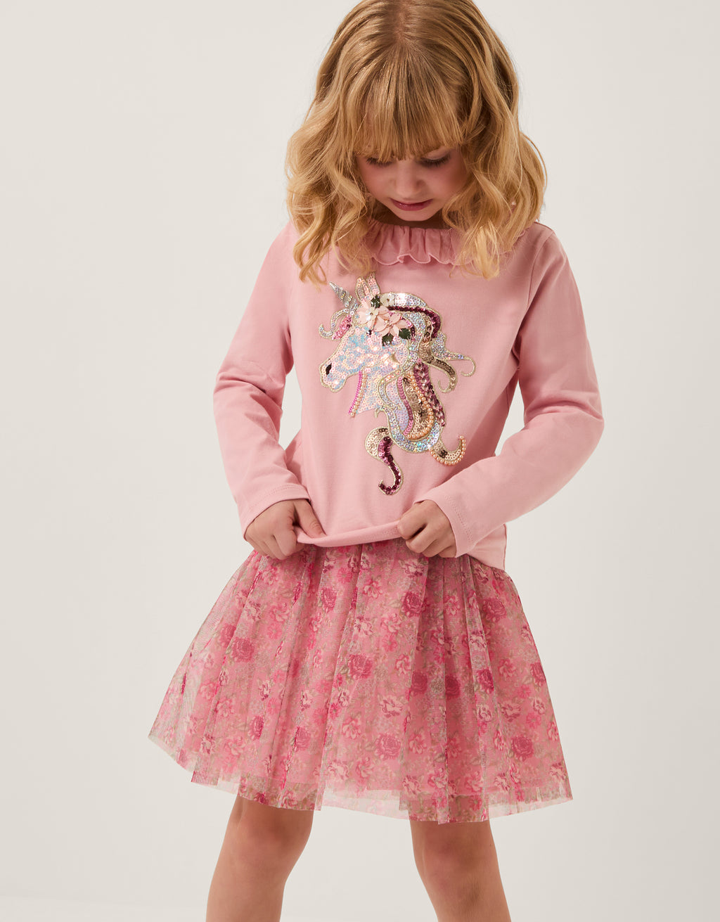 SET - UNICORN TOP MESH SKIRT SE