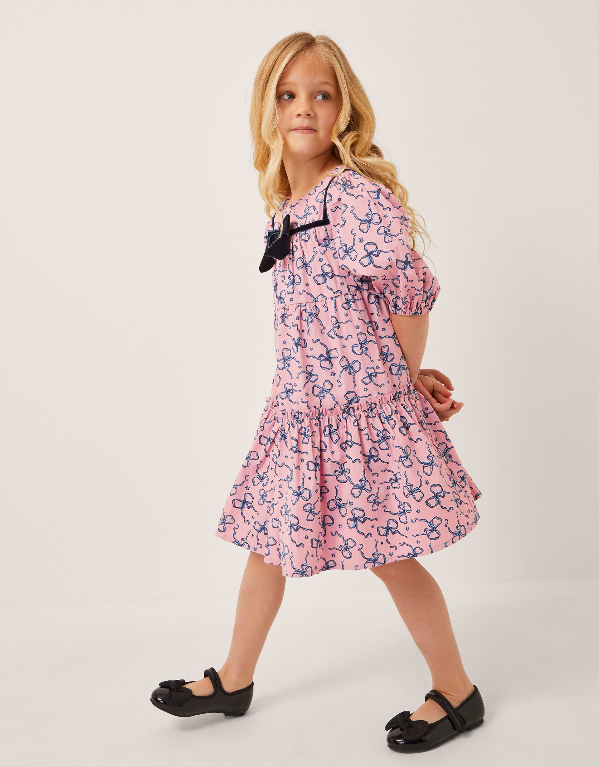 HALJINA - EPP STARRY BOW PRINT DRES