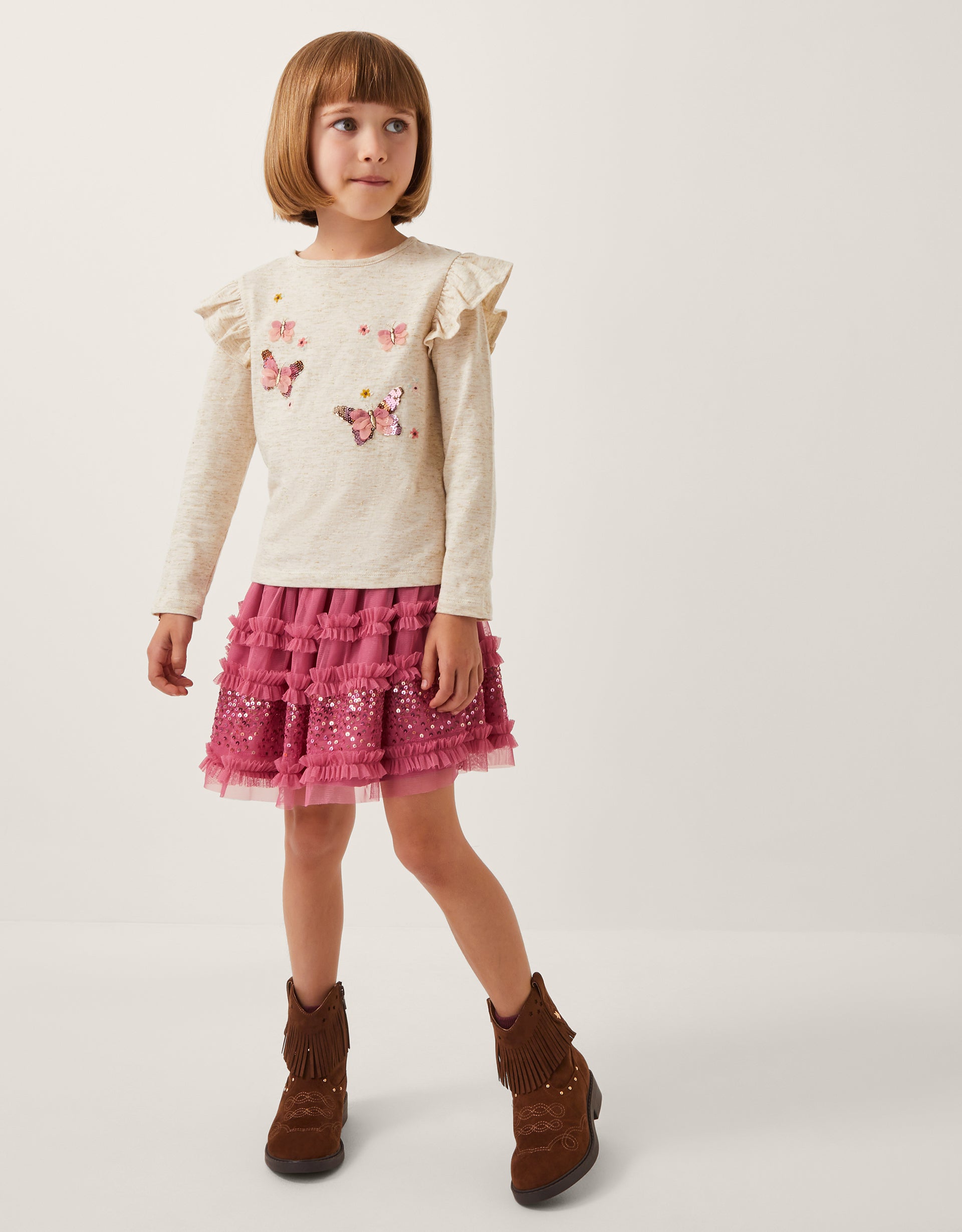 SET - BUTTERFLY TOP AND SKIRT