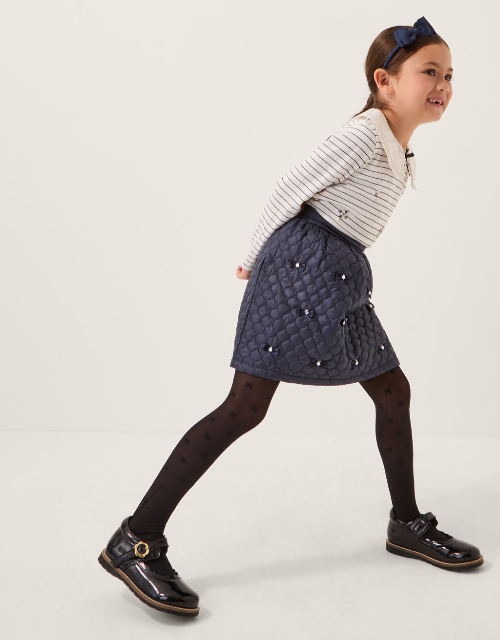 SUKNJA - QUILTED BOW SKIRT