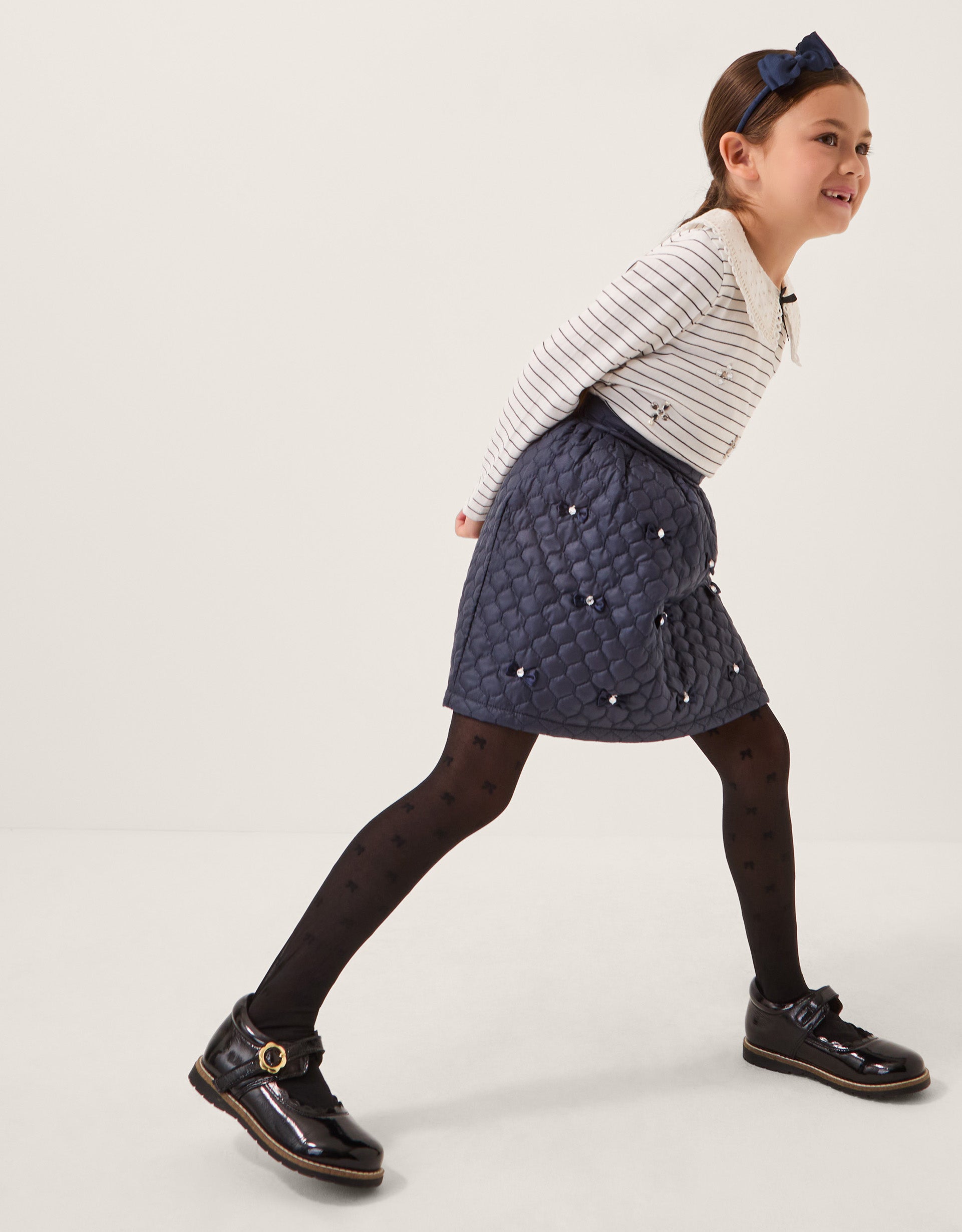 SUKNJA - QUILTED BOW SKIRT