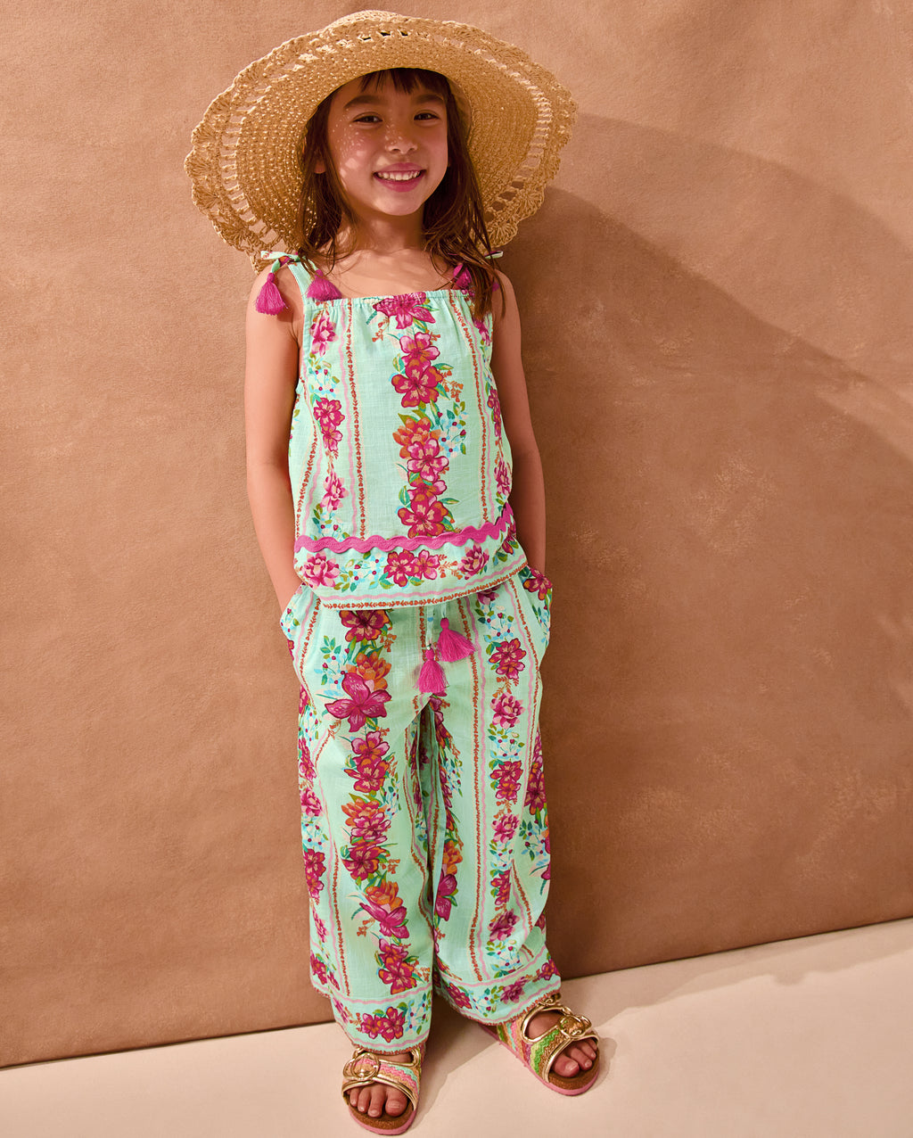 SET - VINTAGE FLRL TROUSER SET