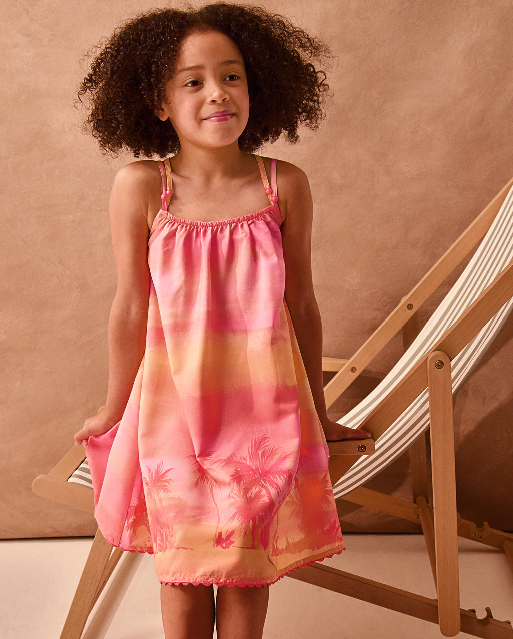 HALJINA - OMBRE PALM SWING DRESS