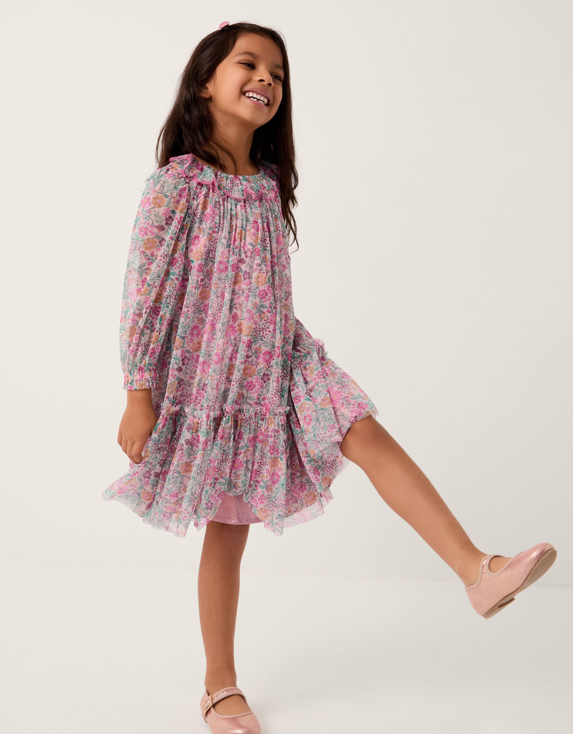 HALJINA - BOUTIQUE FLRAL MESH DRESS