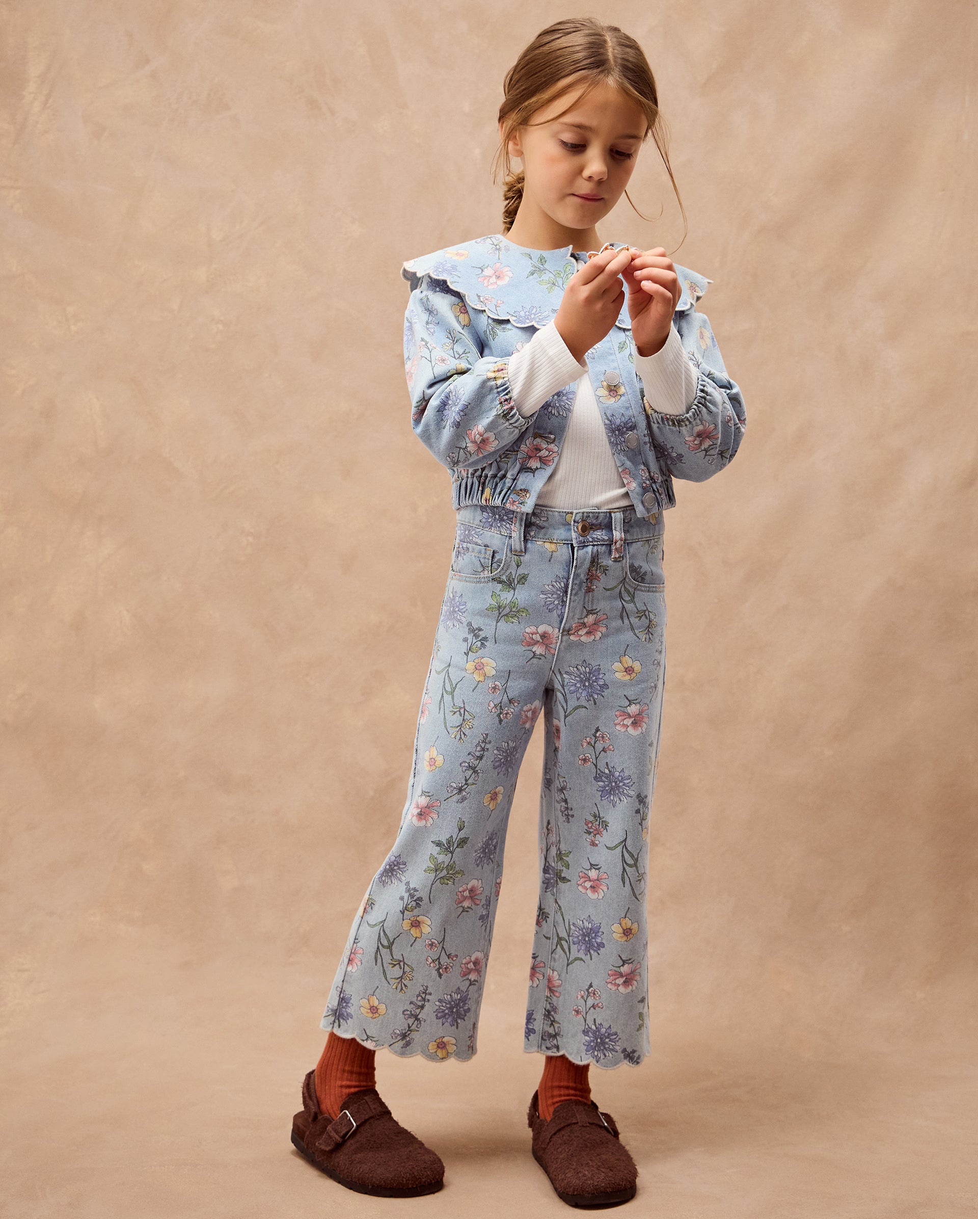 TEKSAS JAKNA - FLRL SCALLOP DENIM JACKET