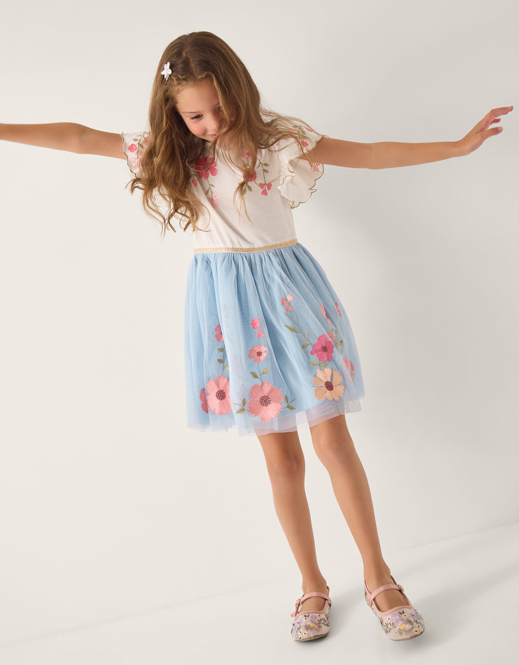 HALJINA - 3D FLOWER DISCO DRESS