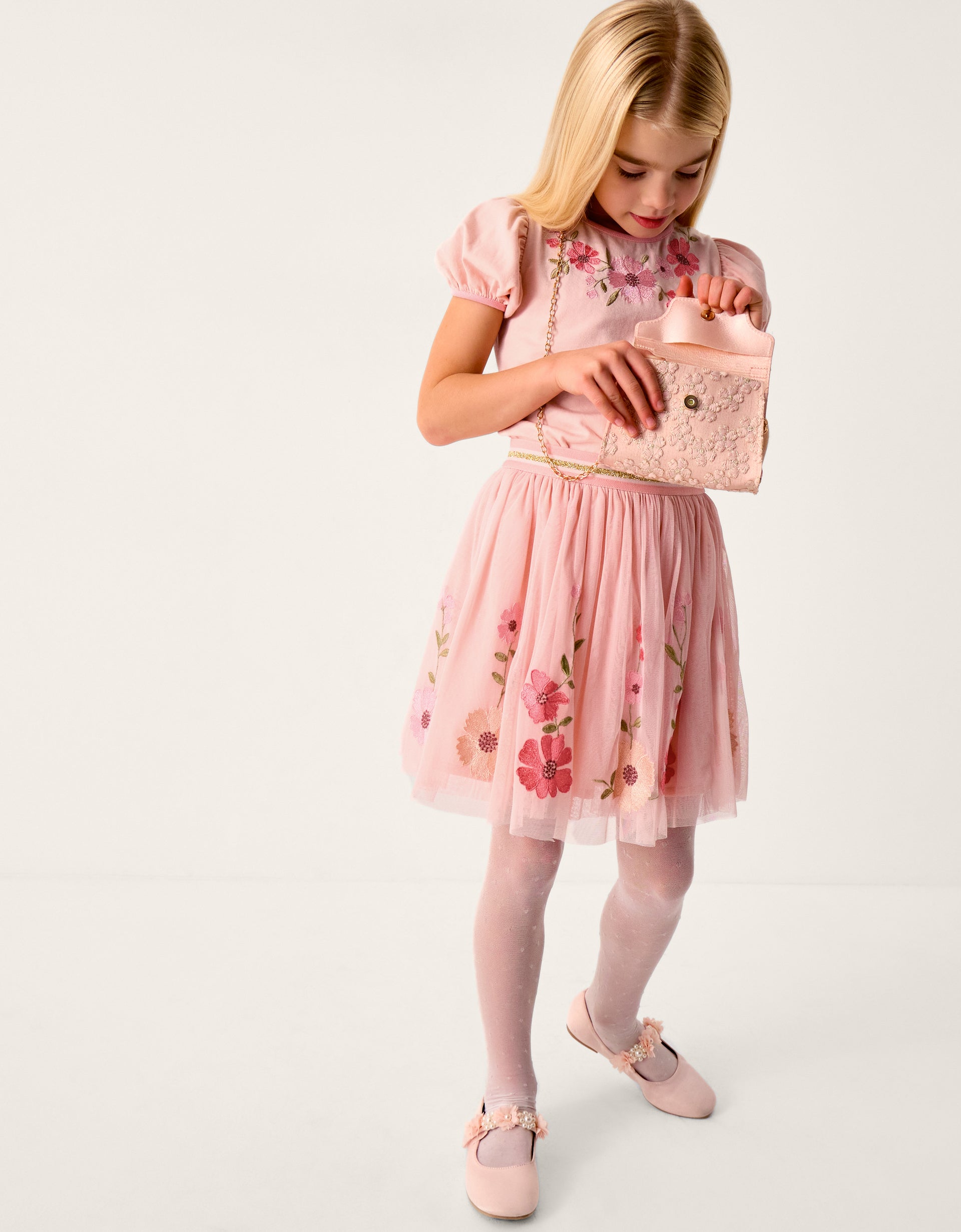 SET - 3D FLOWER TOP/DISCO SKIRT