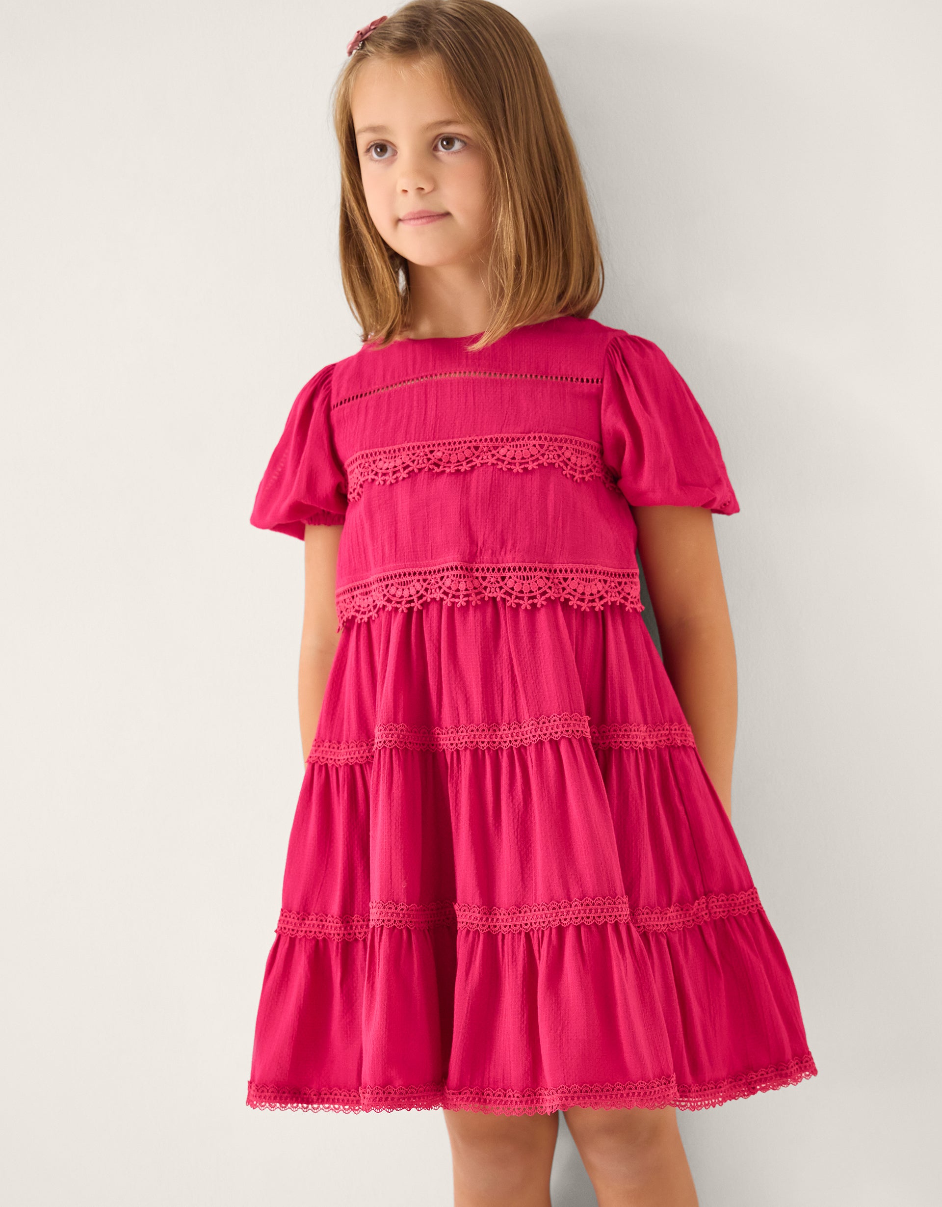HALJINA - TEXTURED TIER DOBBY DRESS