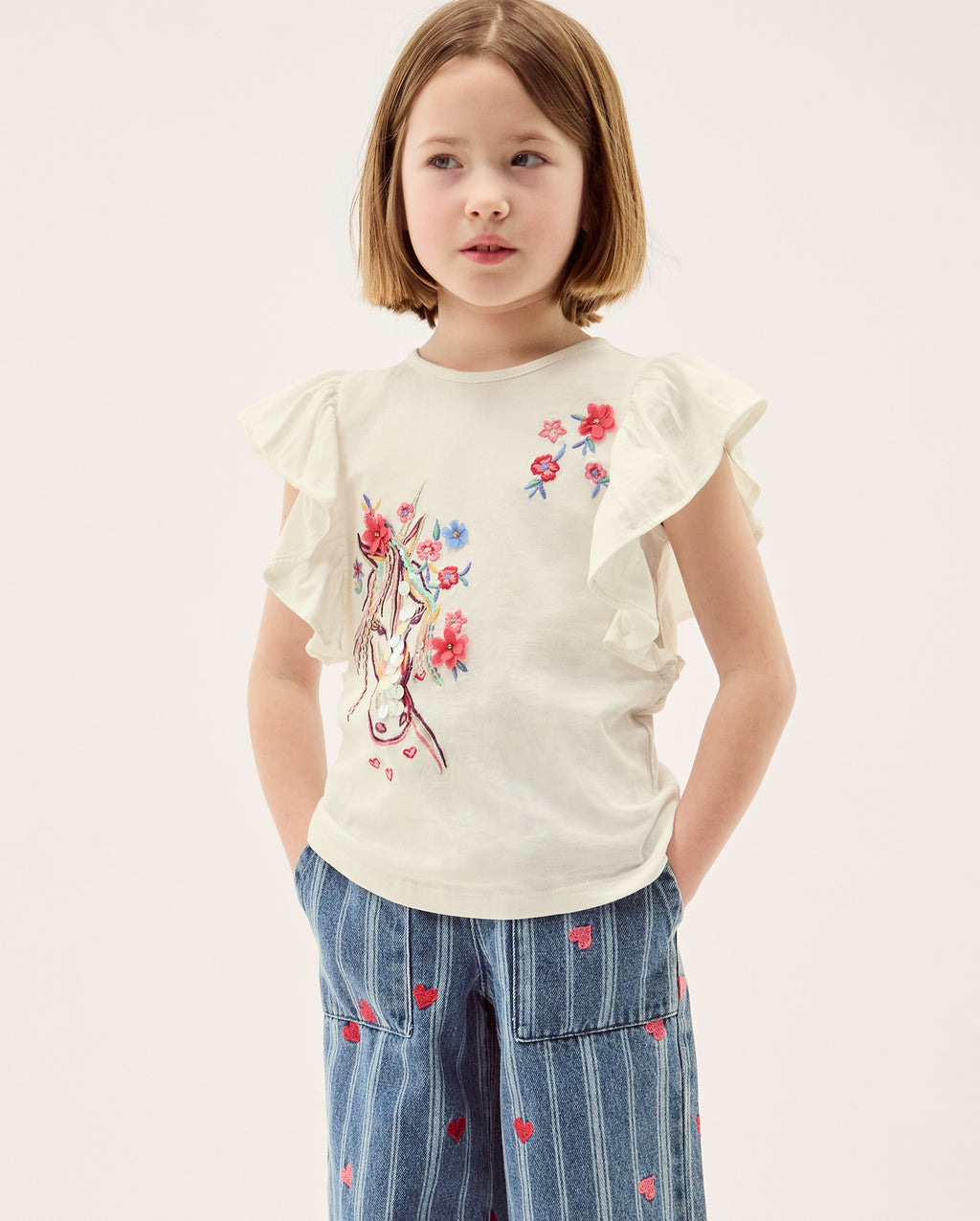 MAJICA - SS UNICORN FRILL TEE