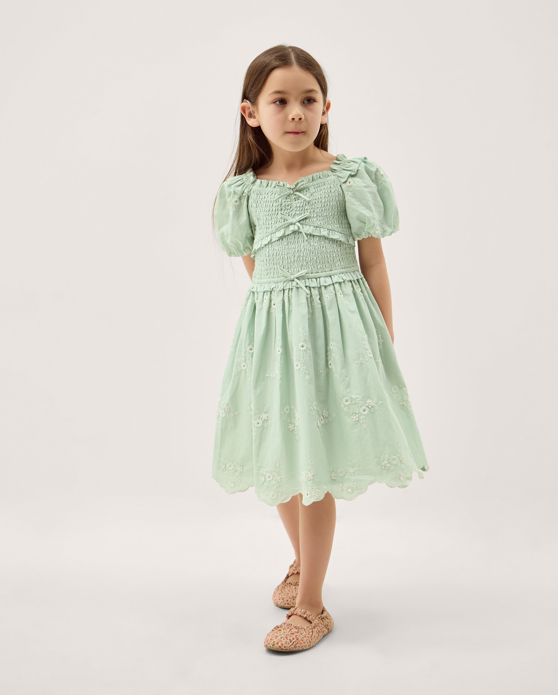 HALJINA - SAGE SWEETHEART SH DRESS