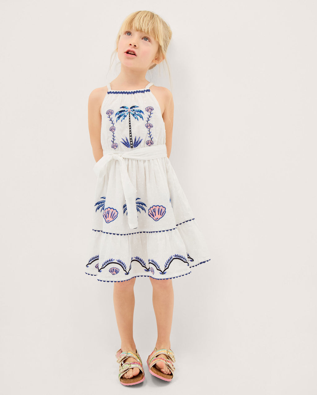 HALJINA - COASTAL PALM DOBBY DRESS