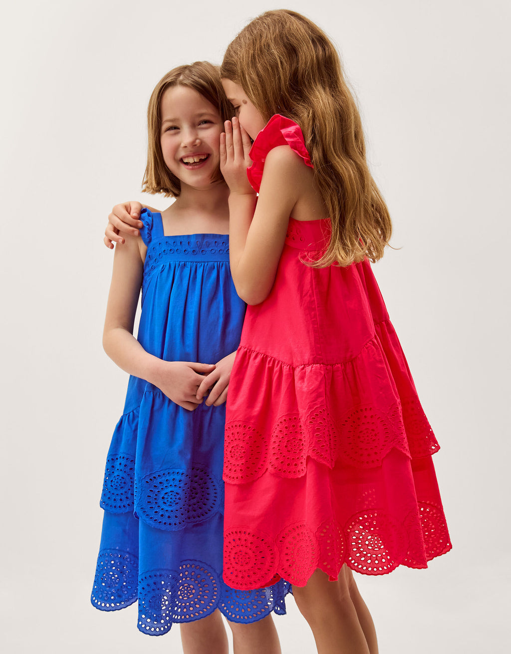 HALJINA - COASTAL BROIDER DRESS BLU
