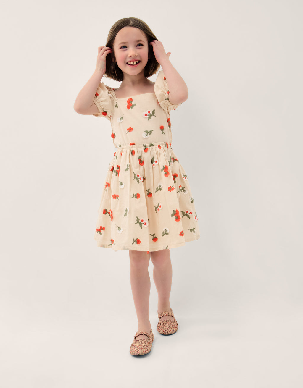 HALJINA - STRWBRY 3D FLWR BOW DRESS