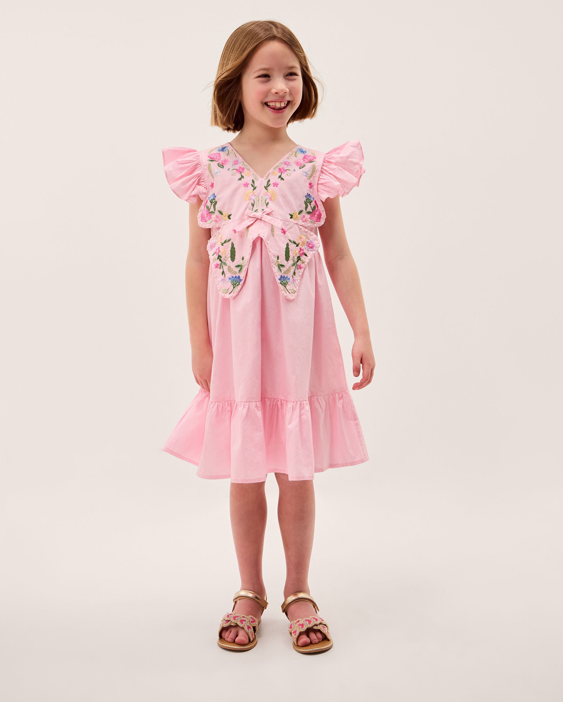 HALJINA - BUTTFFLY HERTGE EMB DRESS