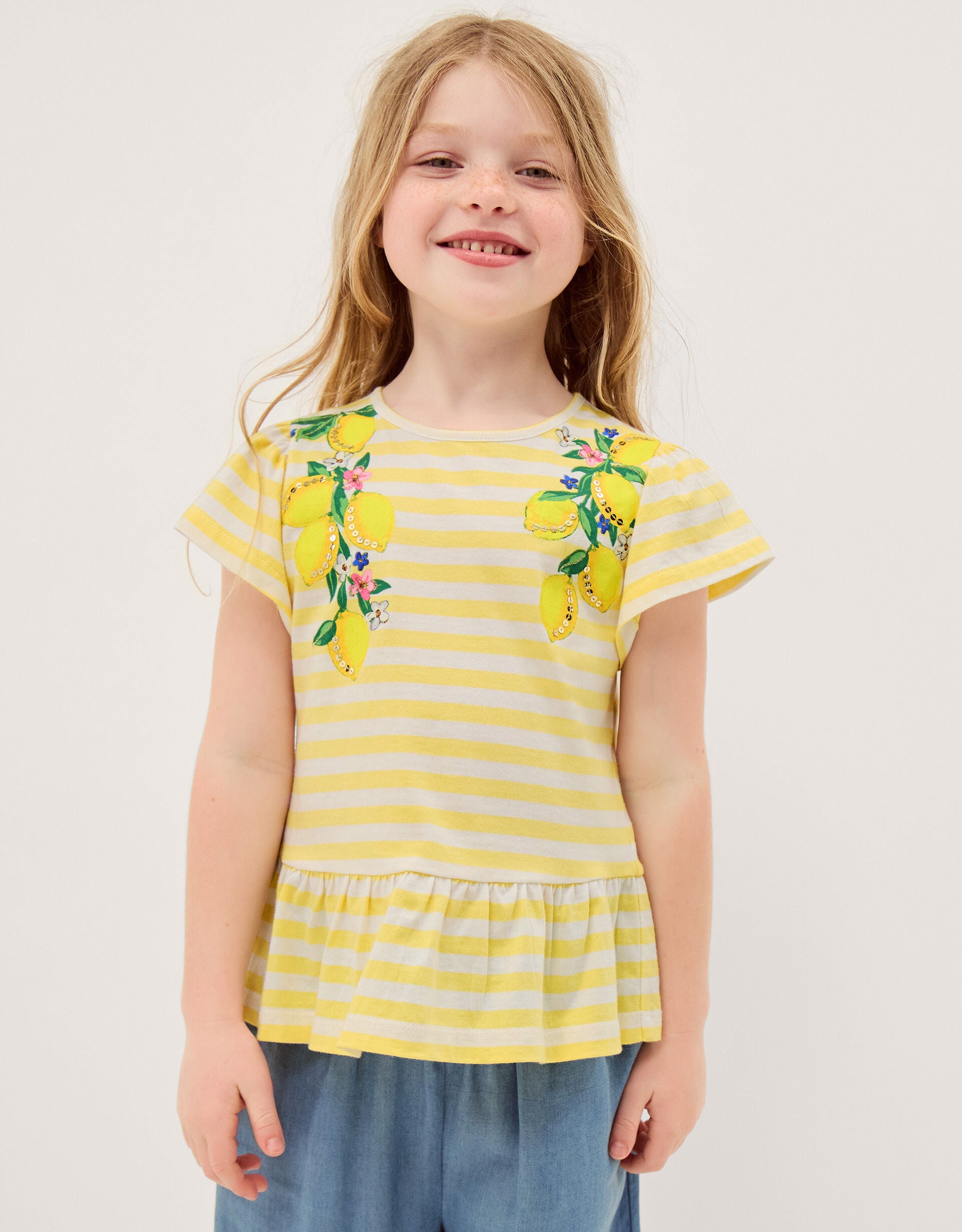 MAJICA - AMALFI LEMON SEQUIN TSHIR