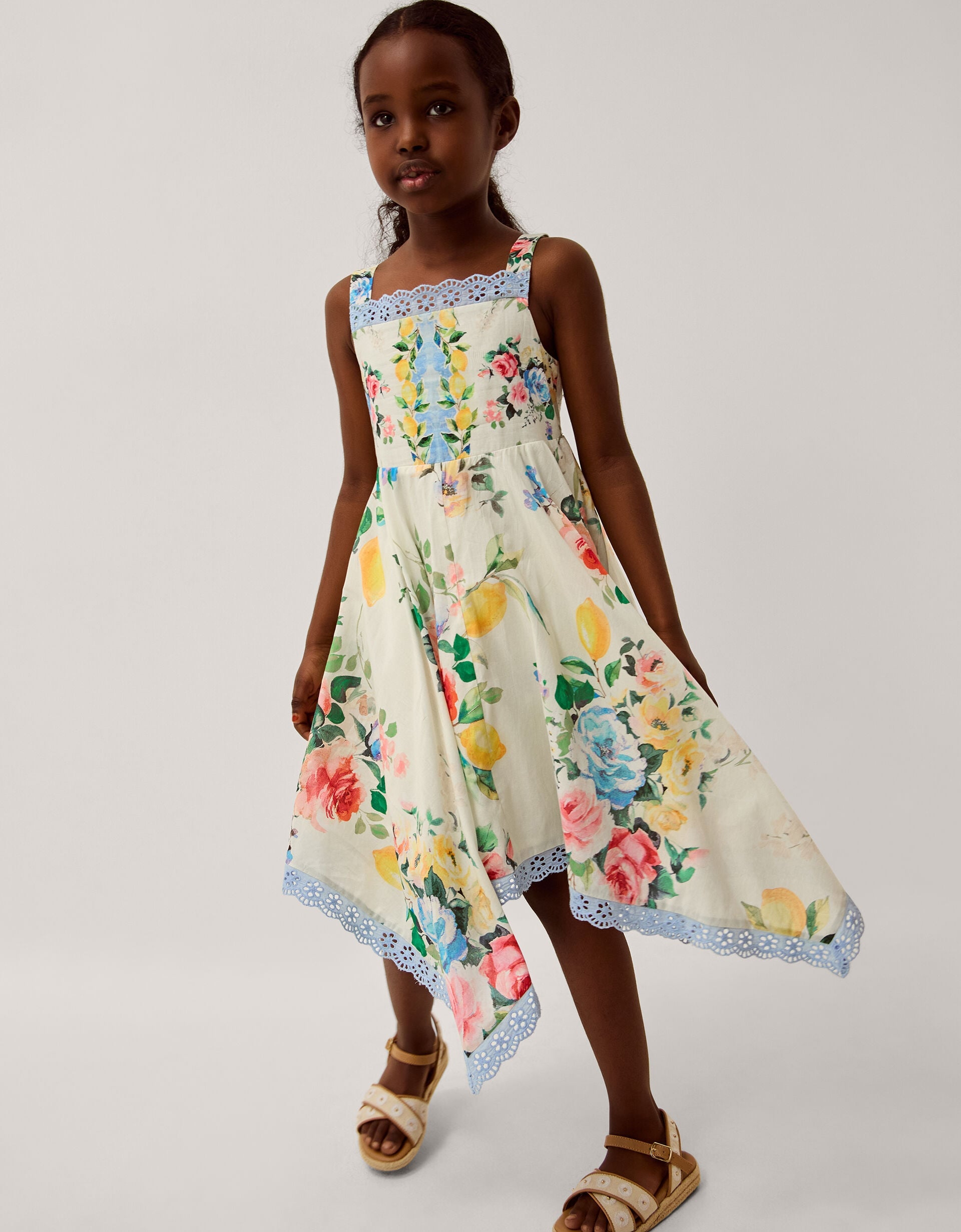 HALJINA - LEMON AMALFI ROSE DRESS