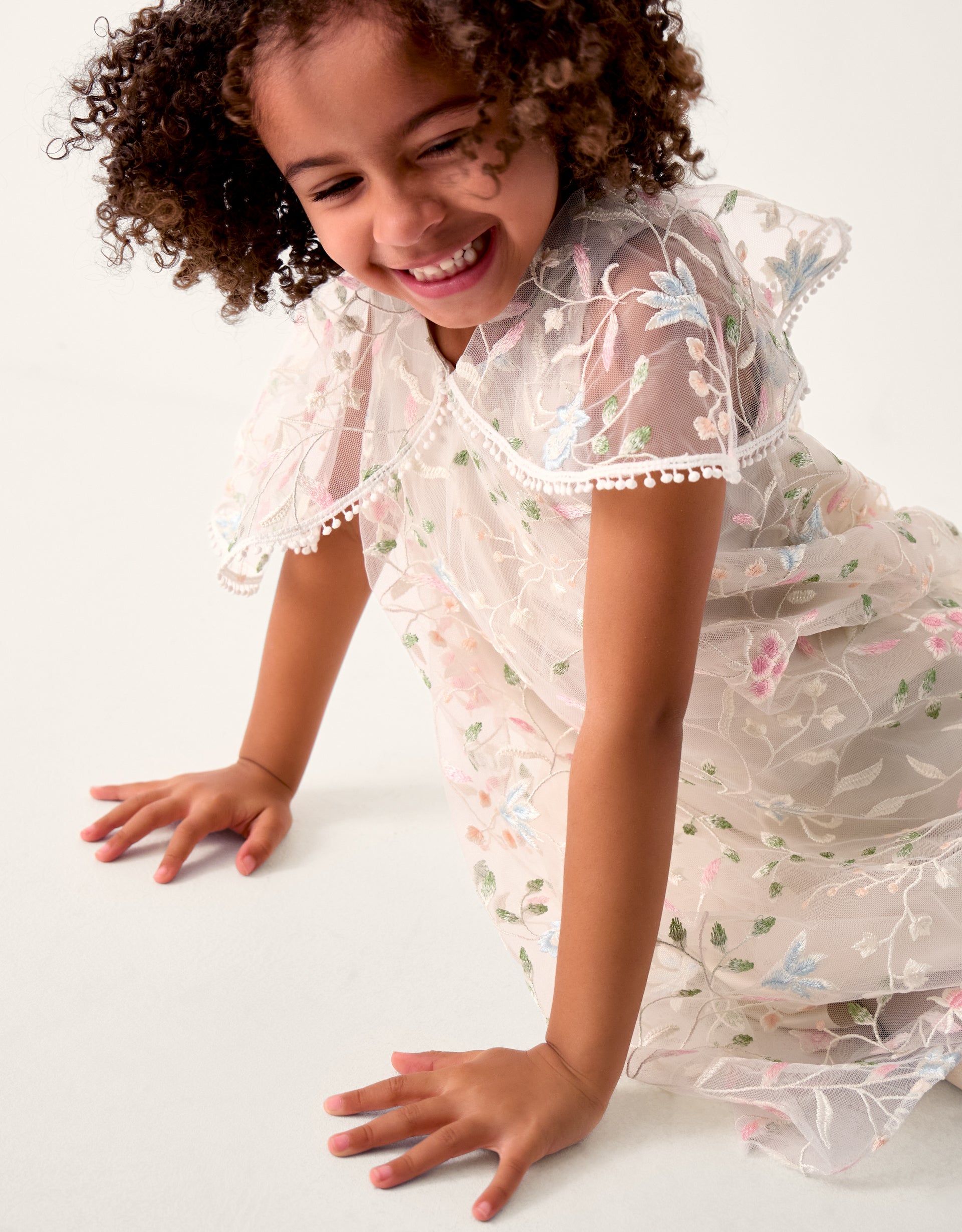 HALJINA - SWING BORDEAUX EMB DRESS