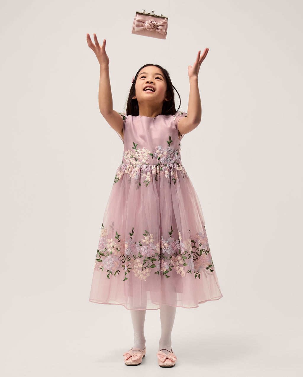 HALJINA - HYDRANGEA EMB ORG DRESS