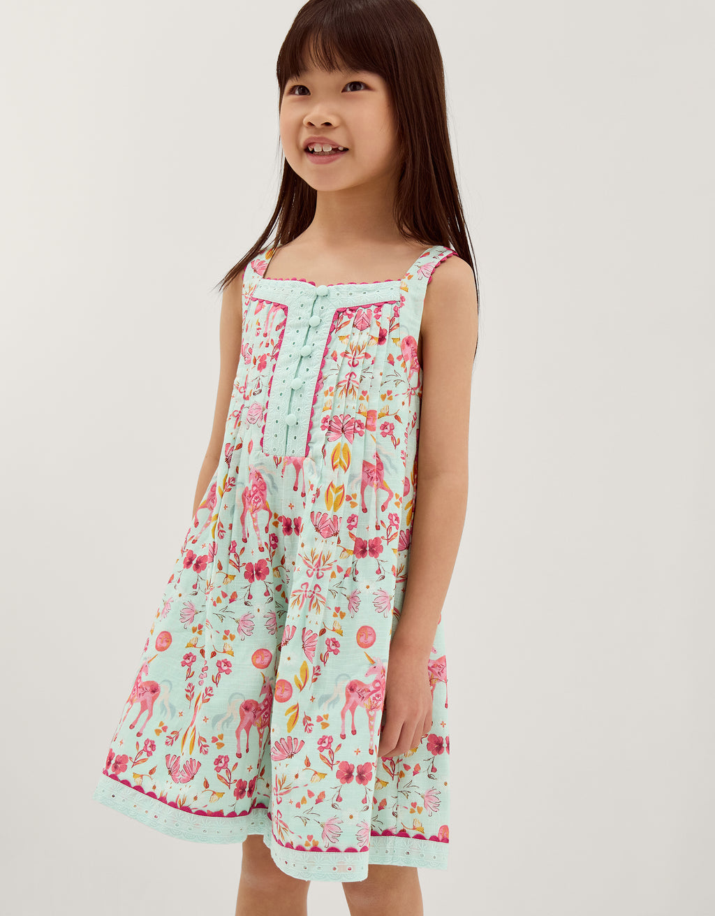 HALJINA - BLUE HORSE PRINT SLUB CUL