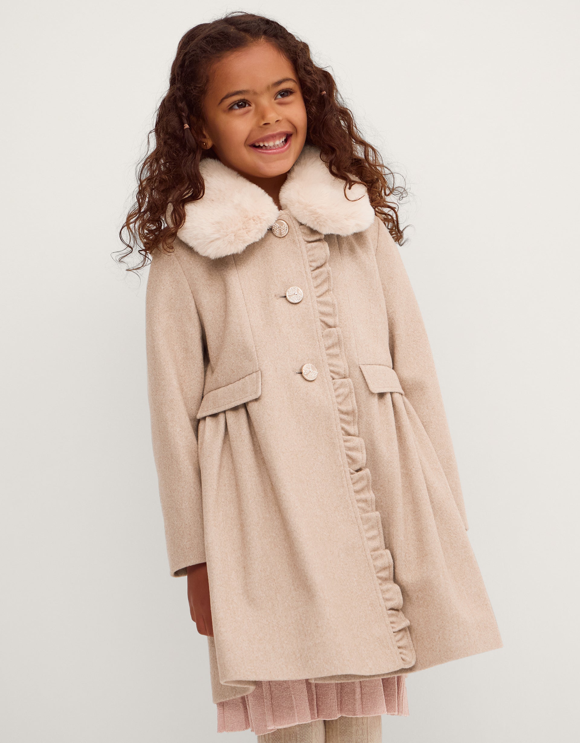KAPUT - EPP SMART FRILL TRIM COAT