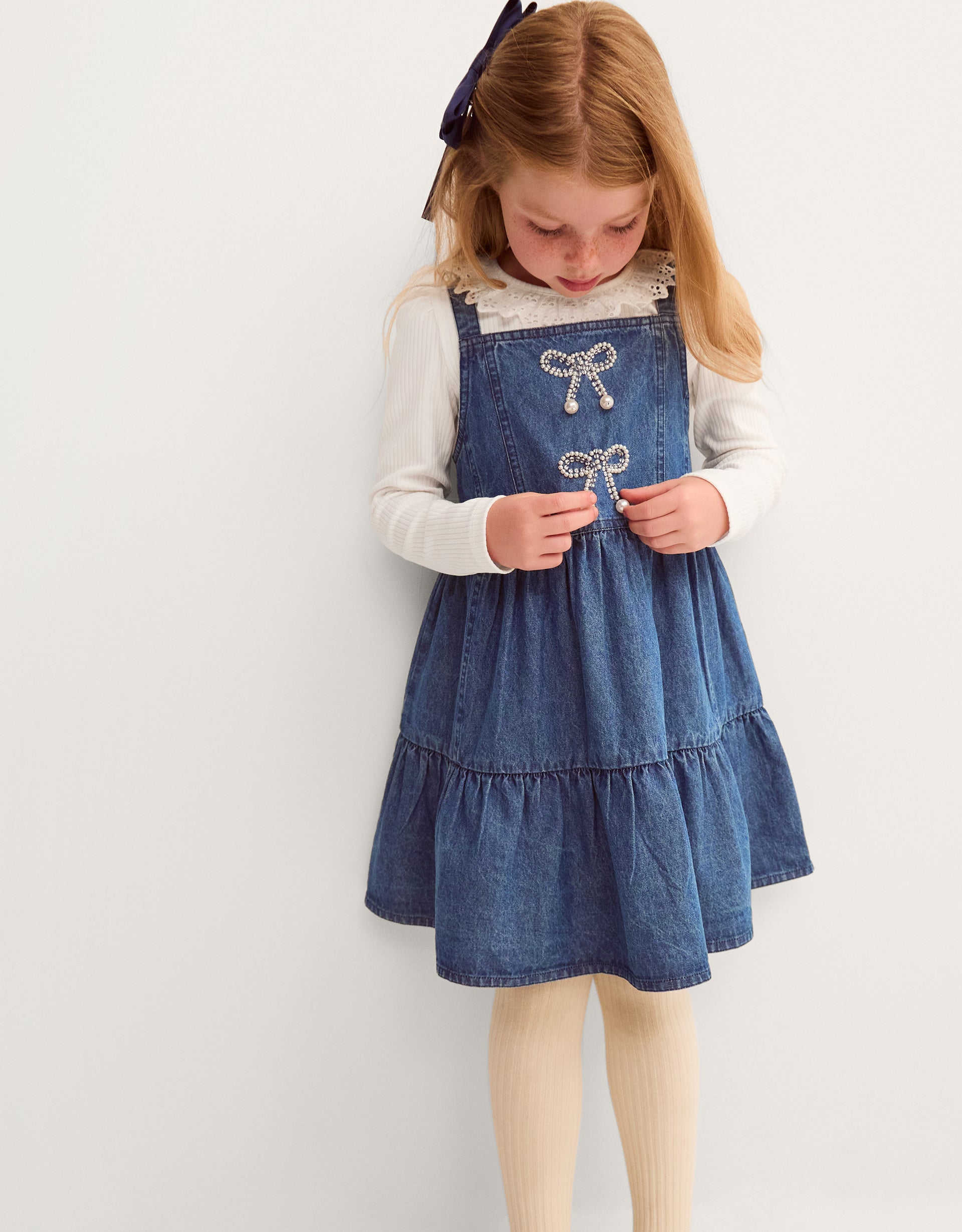 SET - LS FRIL TOP & PINNY DRESS