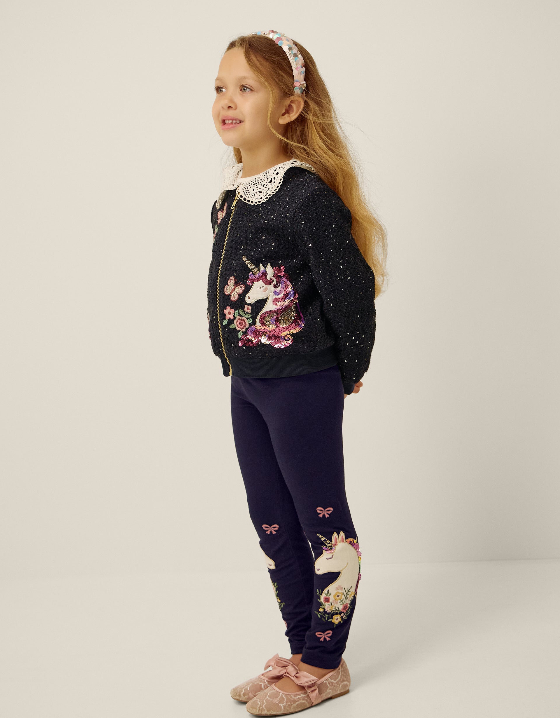 HELANKE - NAVY EMB UNICORN LEGGING