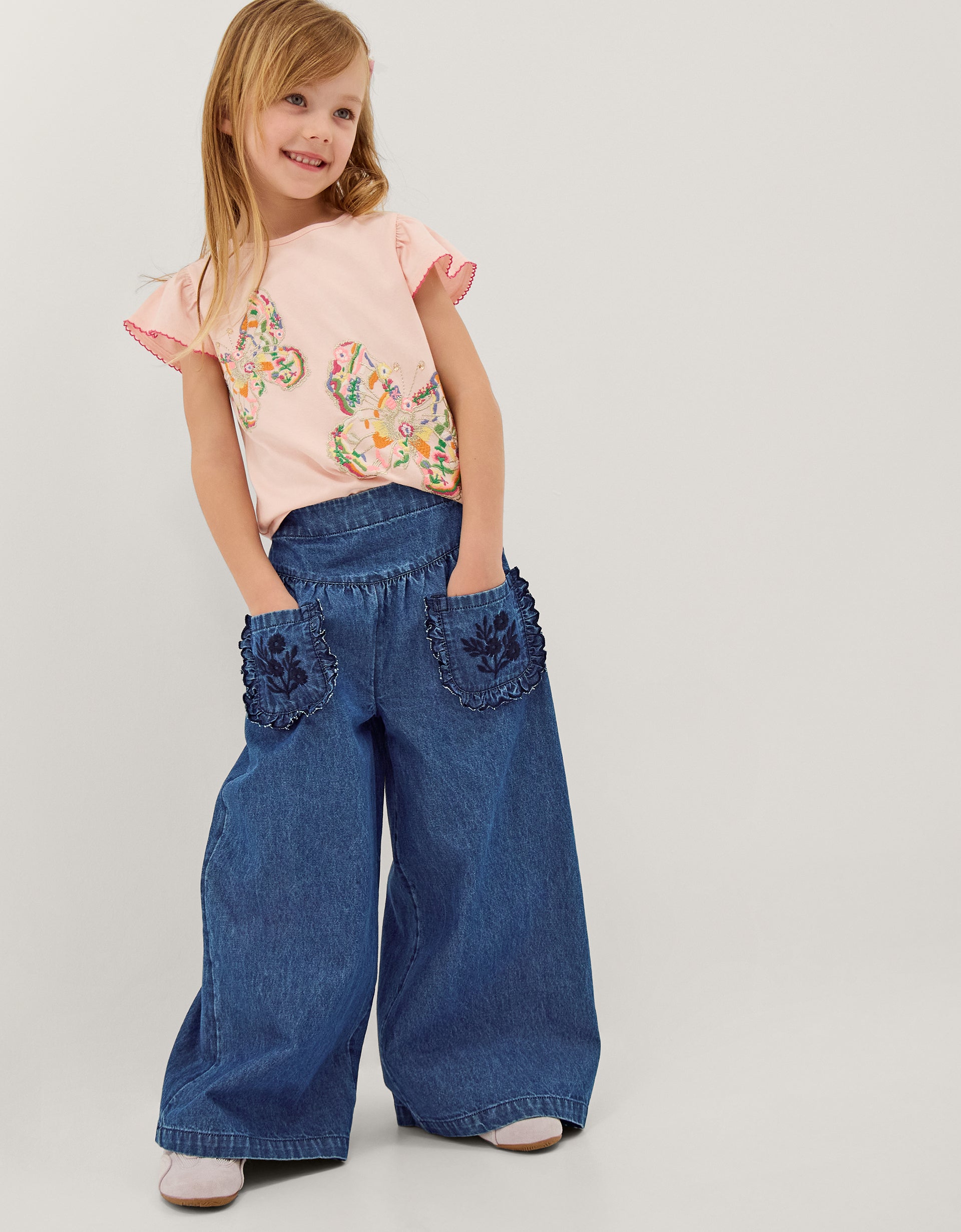 PANTALONE - DARK BLUE SCALLOP TROUSER