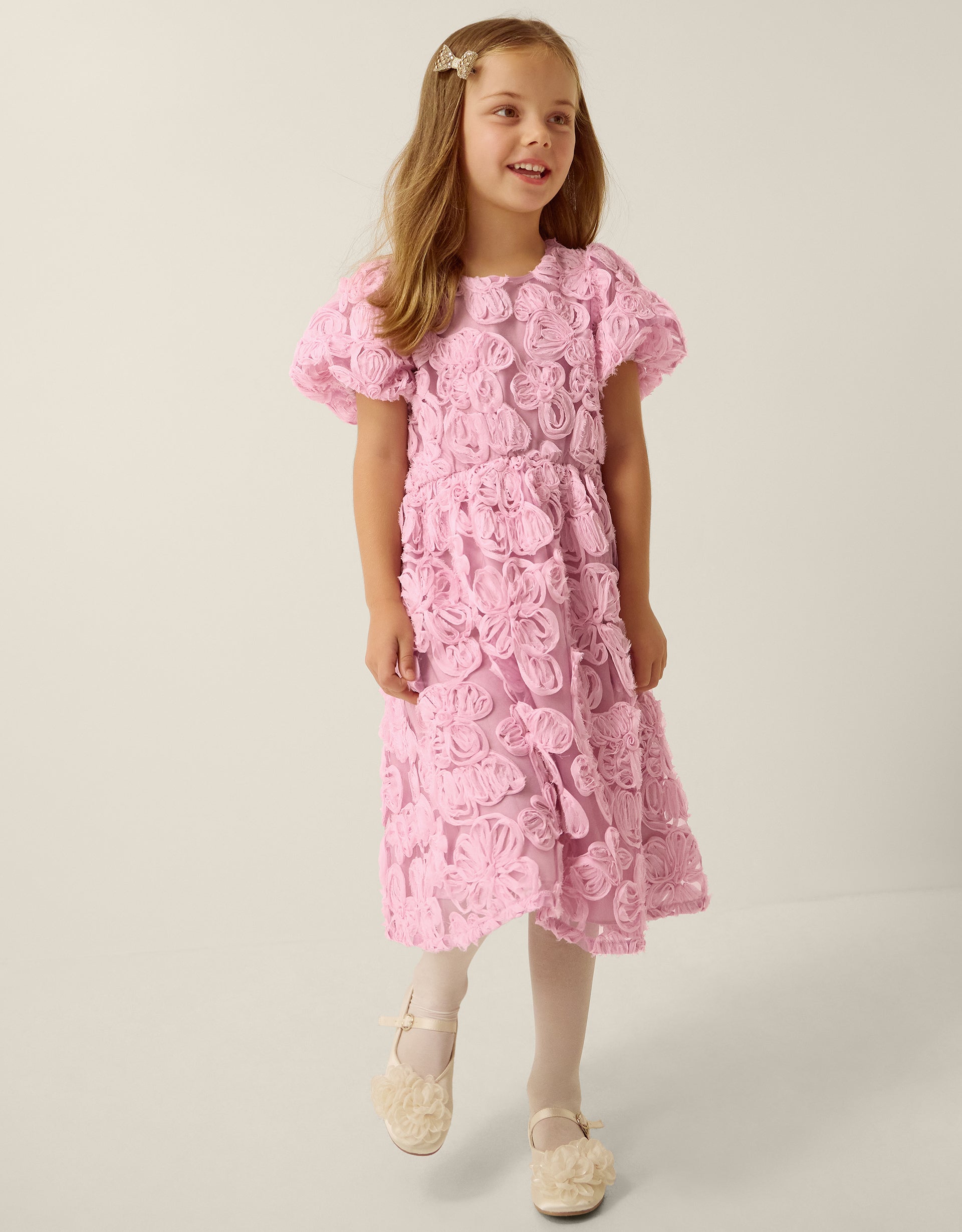 HALJINA - LILAC 3D TEXTURED DRESS