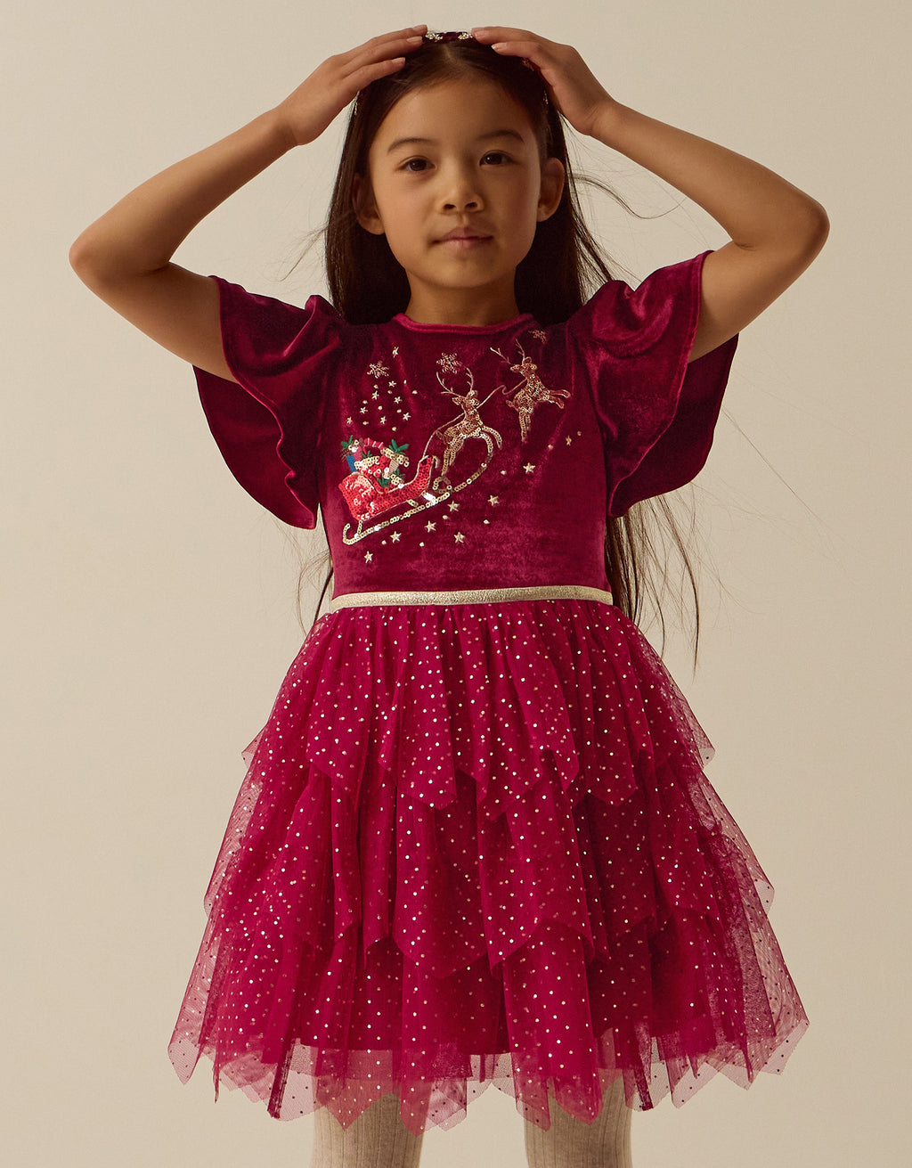 HALJINA - XMAS REINDEER DISCO DRESS