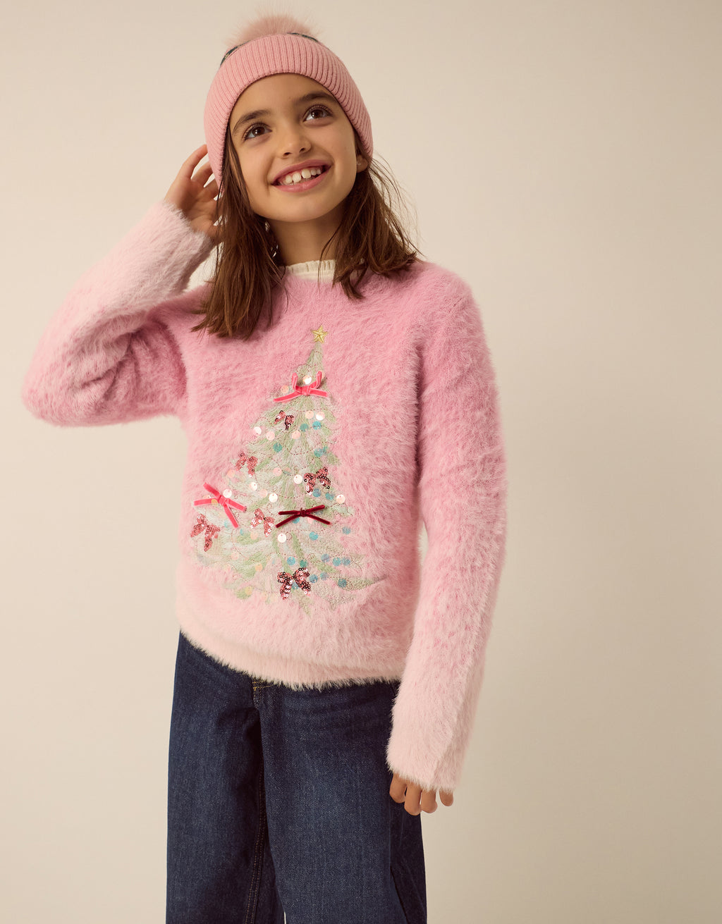 DŽEMPER - XMAS OMBRE KNIT TREE JMPR