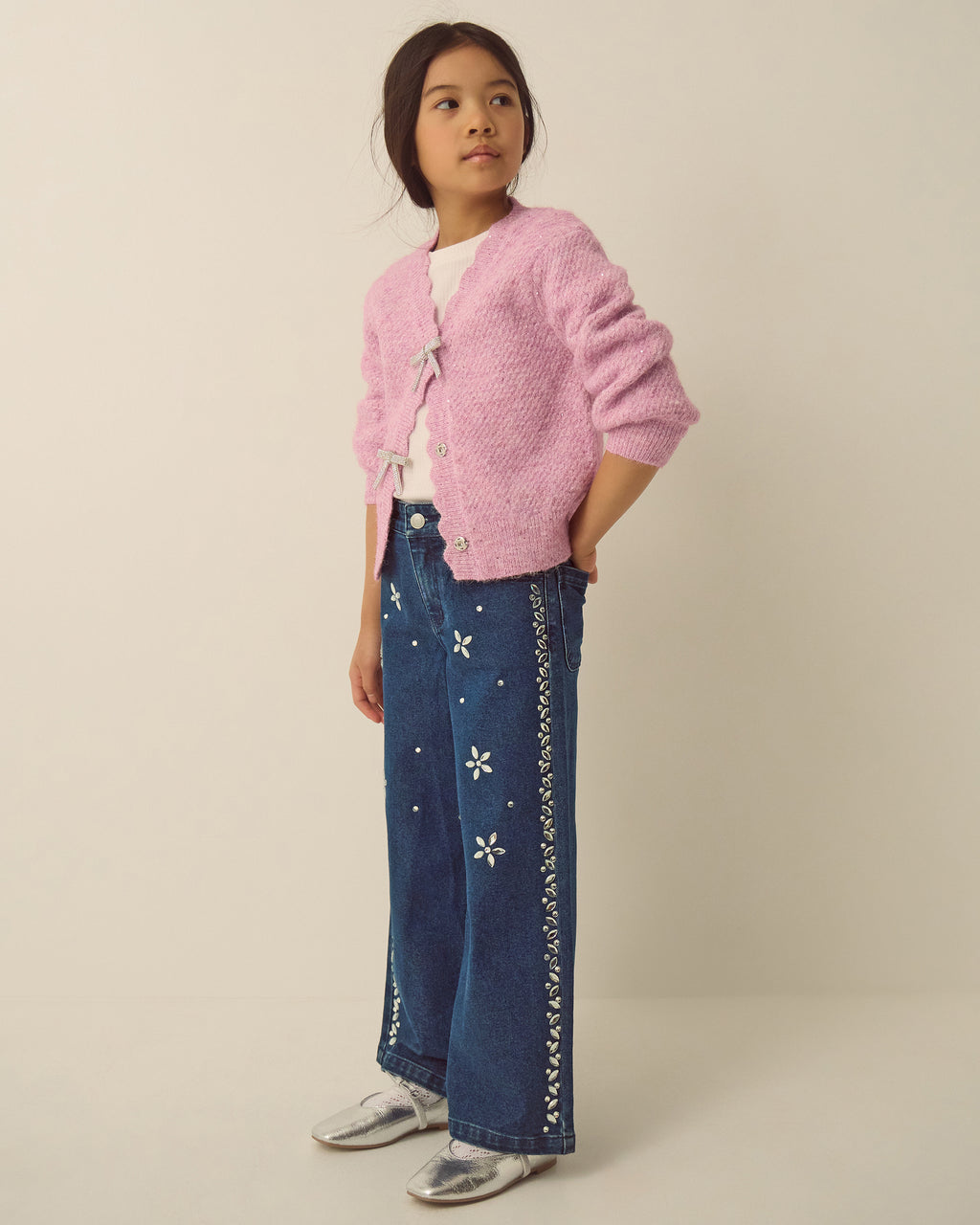 FARMERKE - DENIM SPRKLE ENCRSTD JEAN